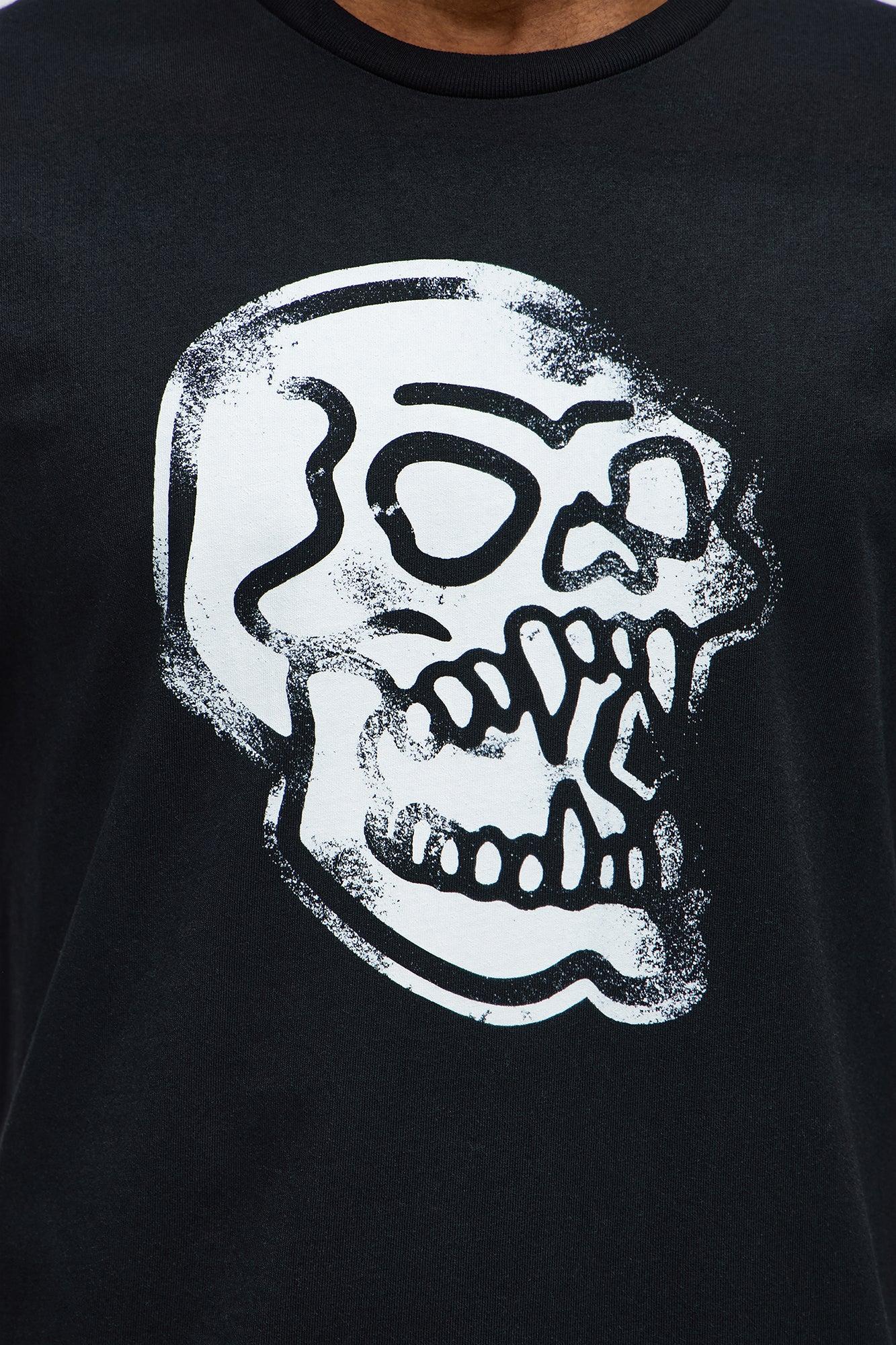 Undead Skull Short Sleeve Tee - Black Male Product Image