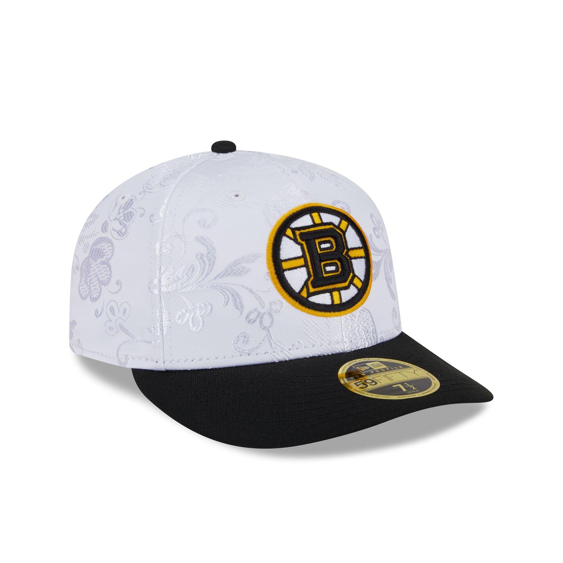 Boston Bruins Floral Shine Low Profile 59FIFTY Fitted Hat Male Product Image