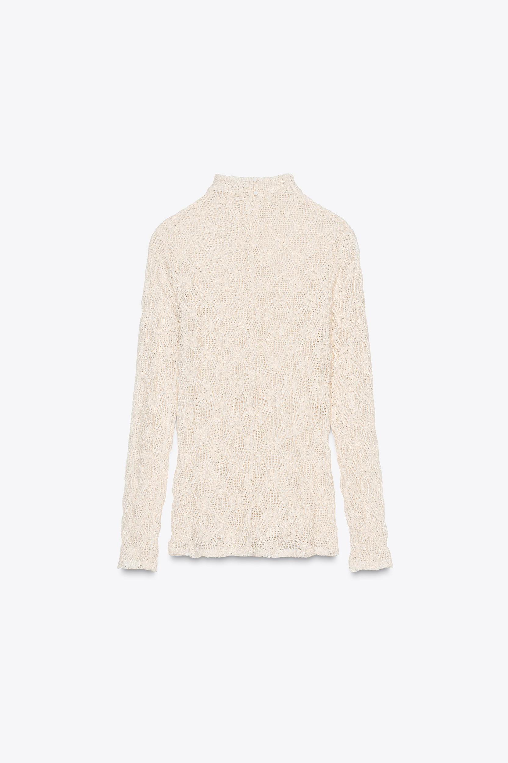 LACE HIGH NECK TOP Product Image