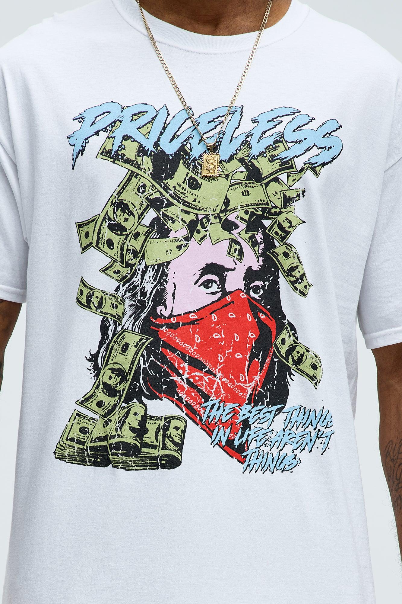 Life Is Priceless Short Sleeve Tee - White Male Product Image