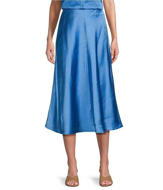 GB Satin Midi Skirt Product Image