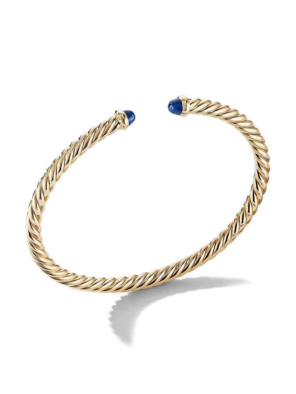Womens Modern Cablespira Bracelet in 18K Yellow Gold Product Image