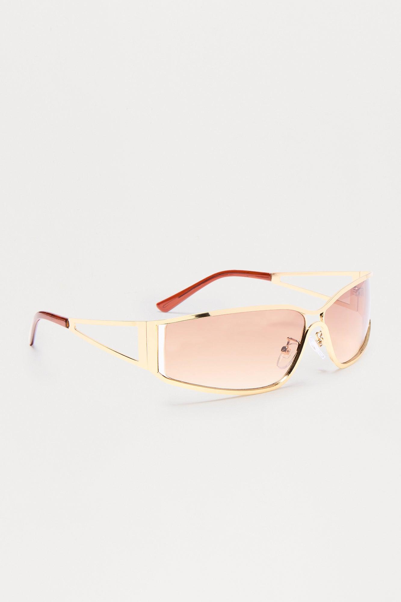 Eyes On It Square Sunglasses - Gold Female Product Image