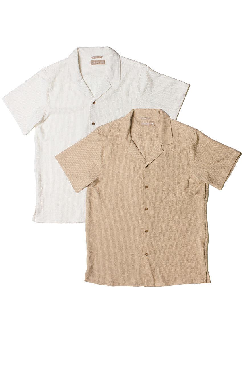 Lightweight Textured Button Up Shirt Product Image