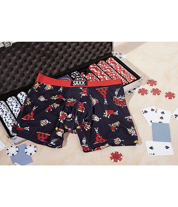 SAXX Vibe Super Soft Party Print 5#double; Inseam Boxer Briefs Product Image
