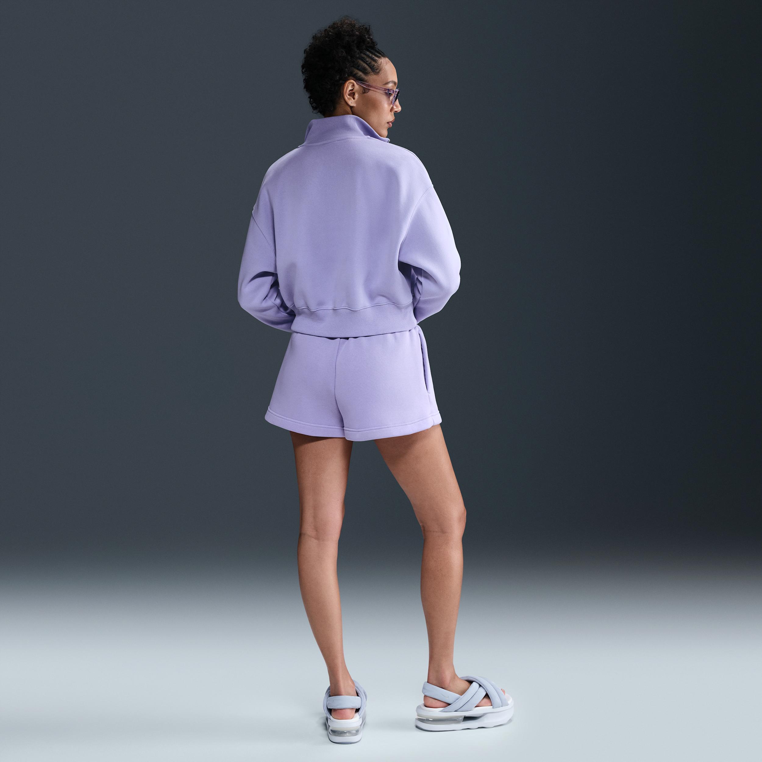 Womens Nike Sportswear Phoenix Fleece High-Waisted Loose Graphic Shorts | HJ1288-533 Product Image