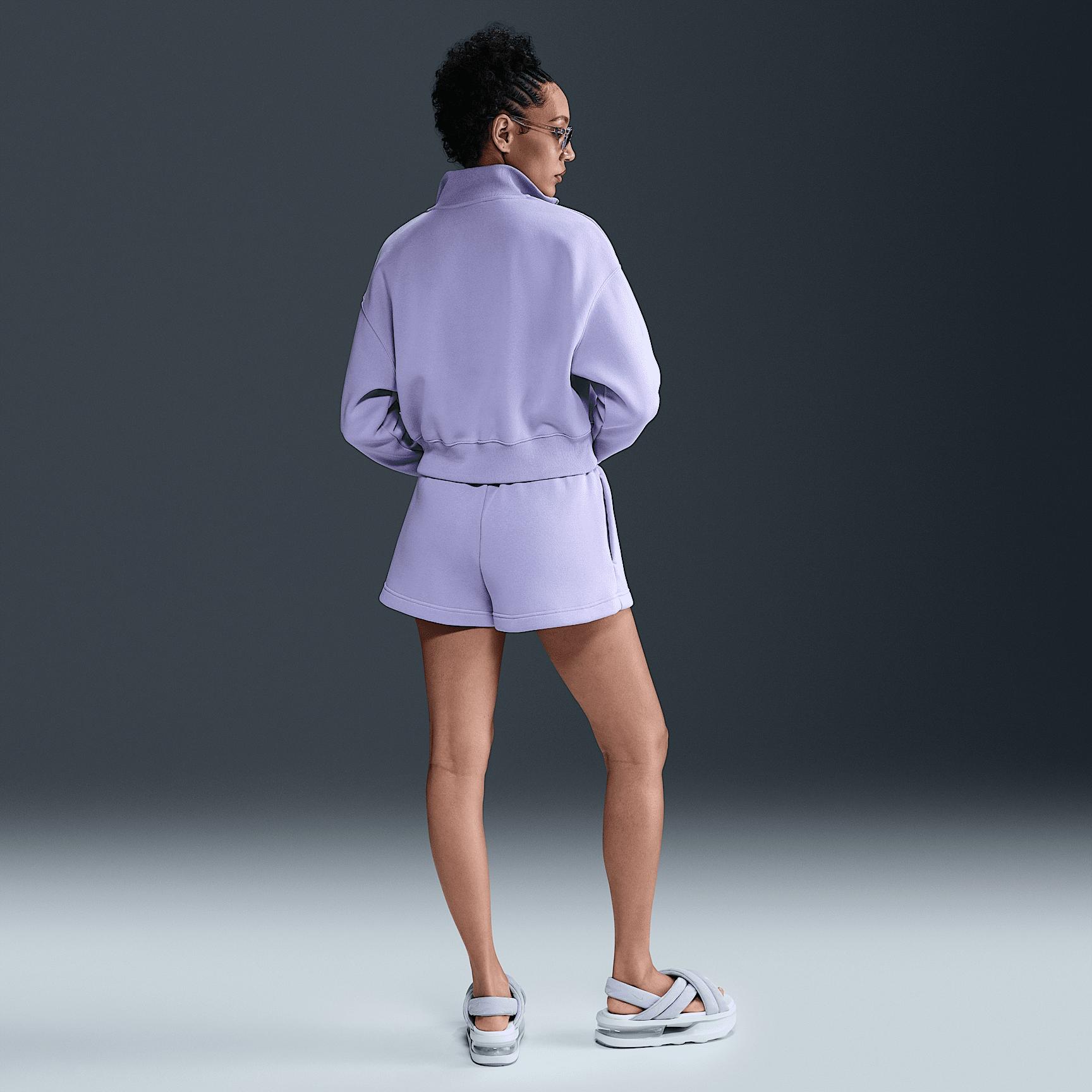 Womens Nike Sportswear Phoenix Fleece High-Waisted Loose Graphic Shorts | HJ1288-533 Product Image