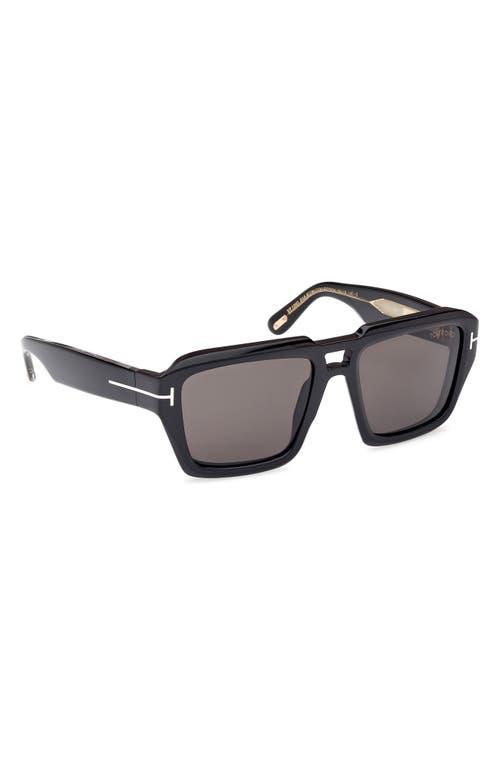 TOM FORD Redford 56mm Navigator Sunglasses In Black Product Image
