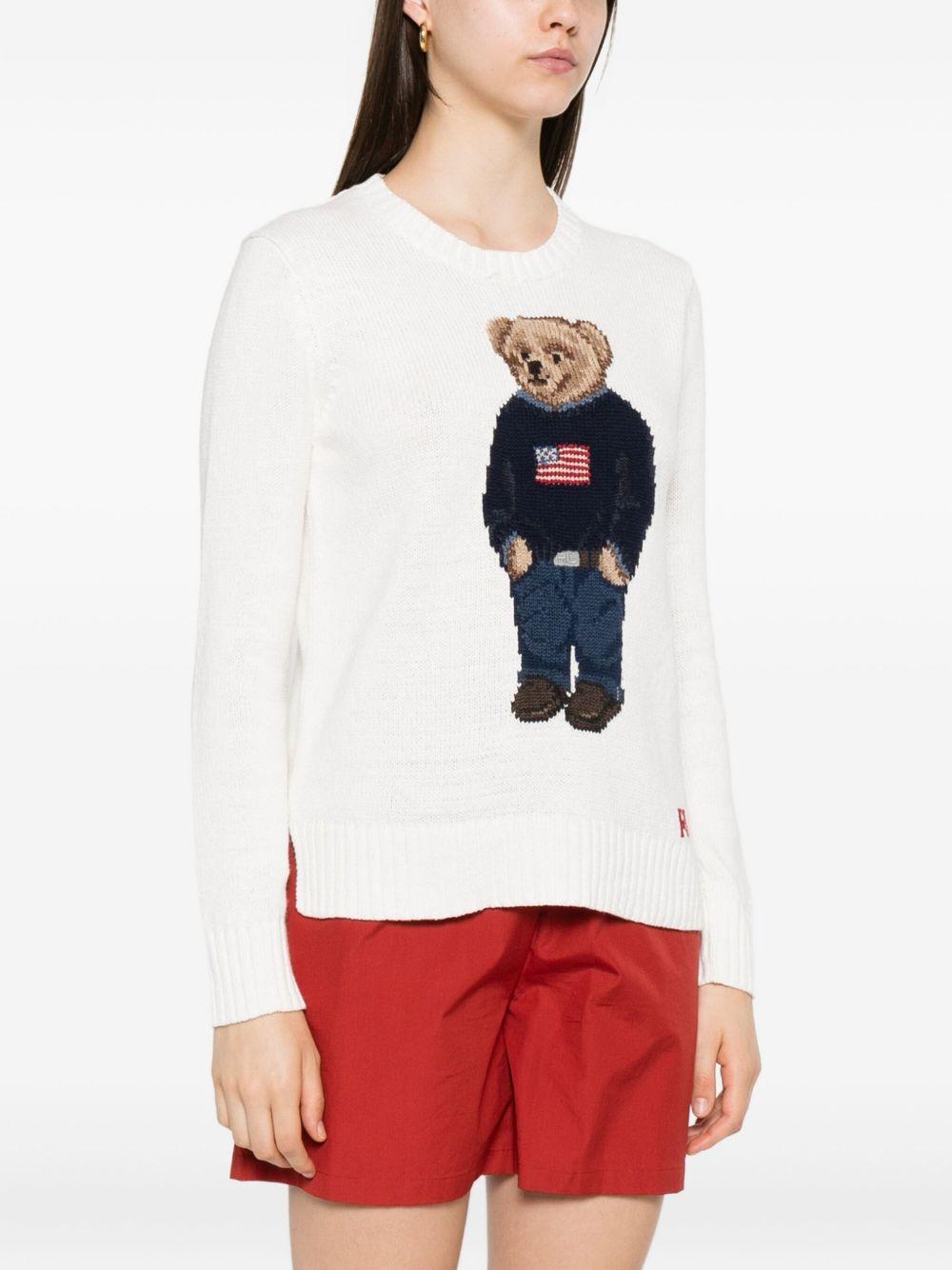 bear-embroidered sweater Product Image