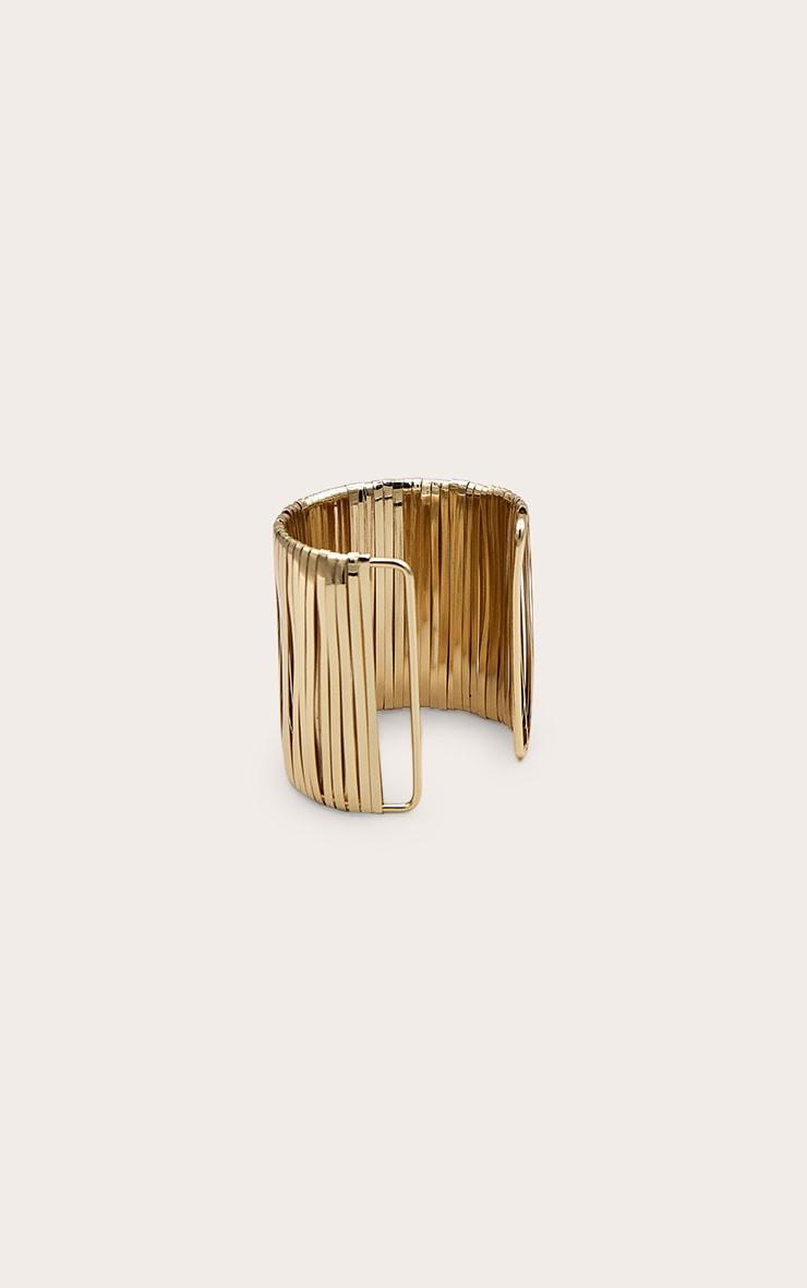 Gold Ridge Cuff Bangle Product Image