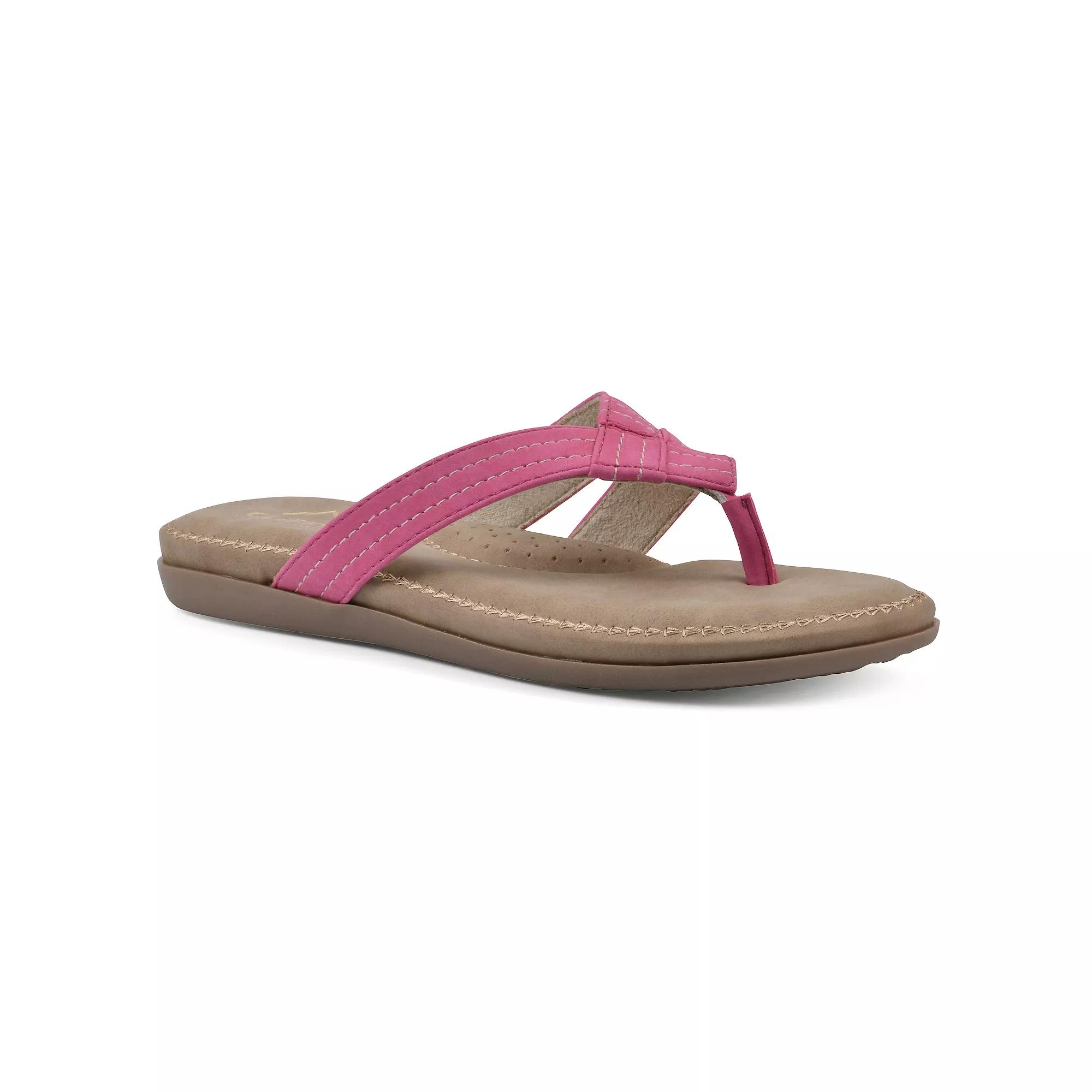 Cliffs by White Mountain Fateful Women's Comfort Thong Sandals, Size: 11, Pink Nubuck Product Image