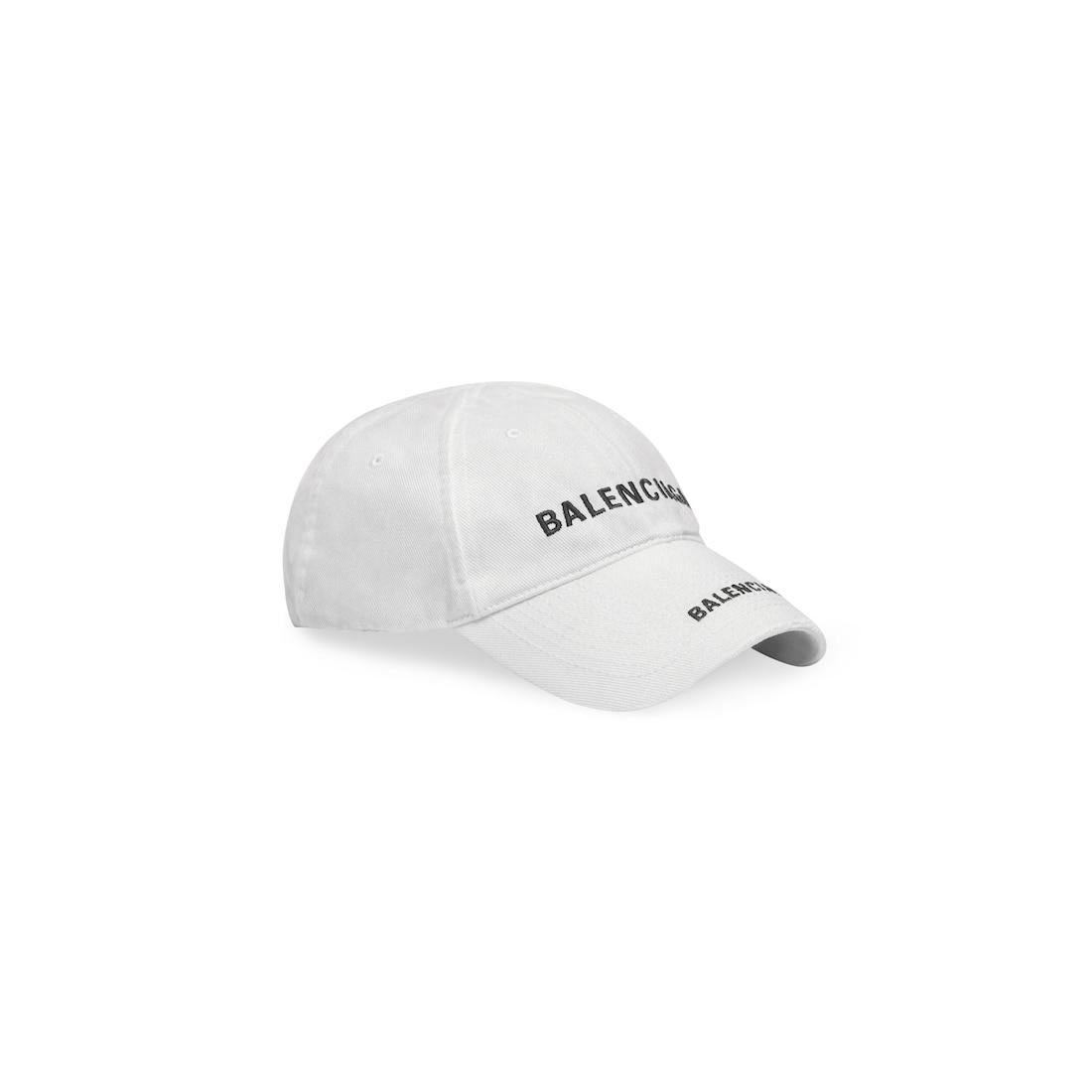Double Logo Cap in White Product Image