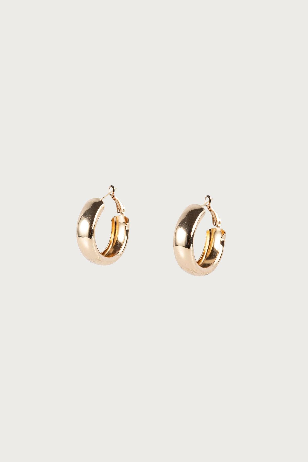 Lux Wide Hoop Earrings Product Image