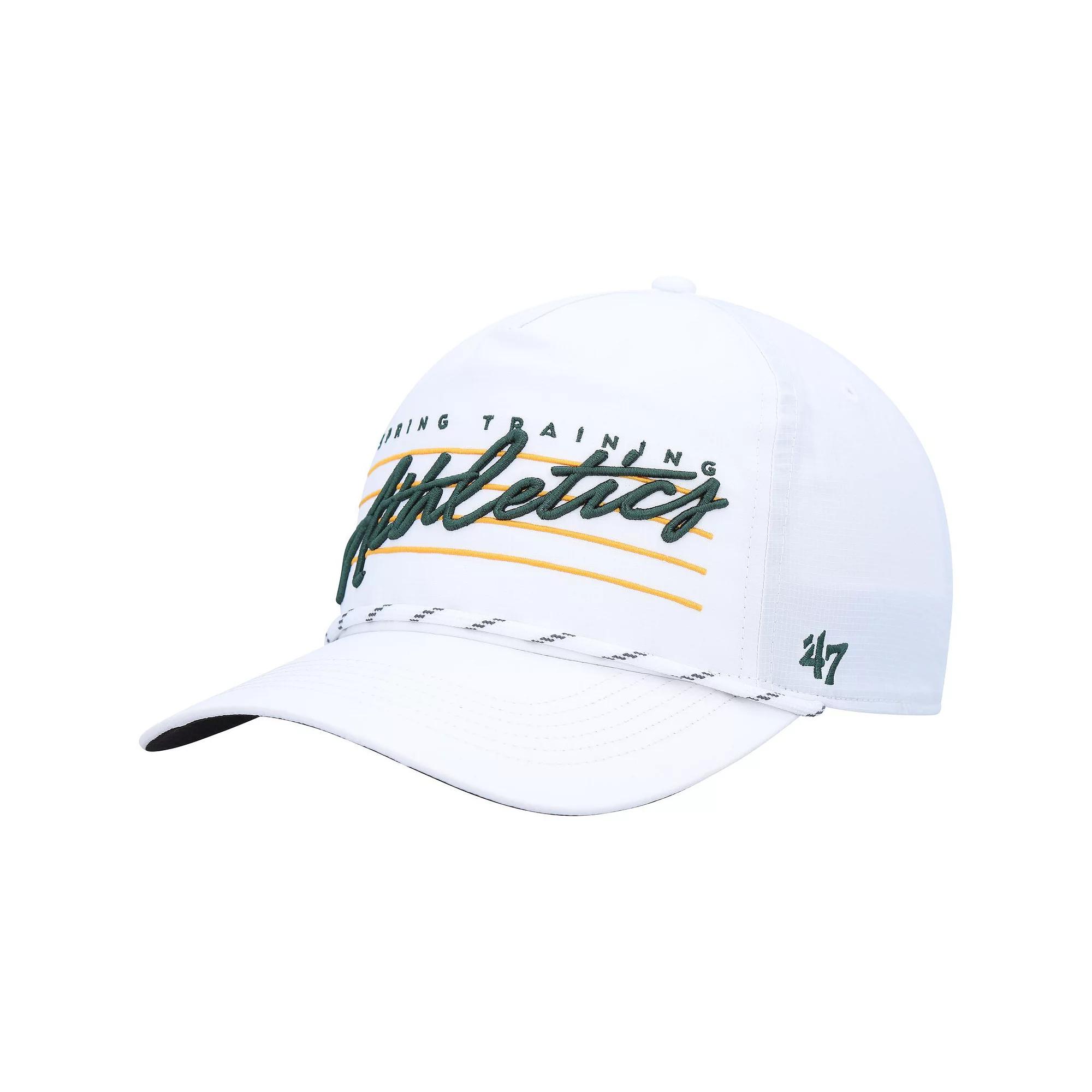 Men's '47 White Oakland Athletics Downburst Hitch Snapback Hat Product Image