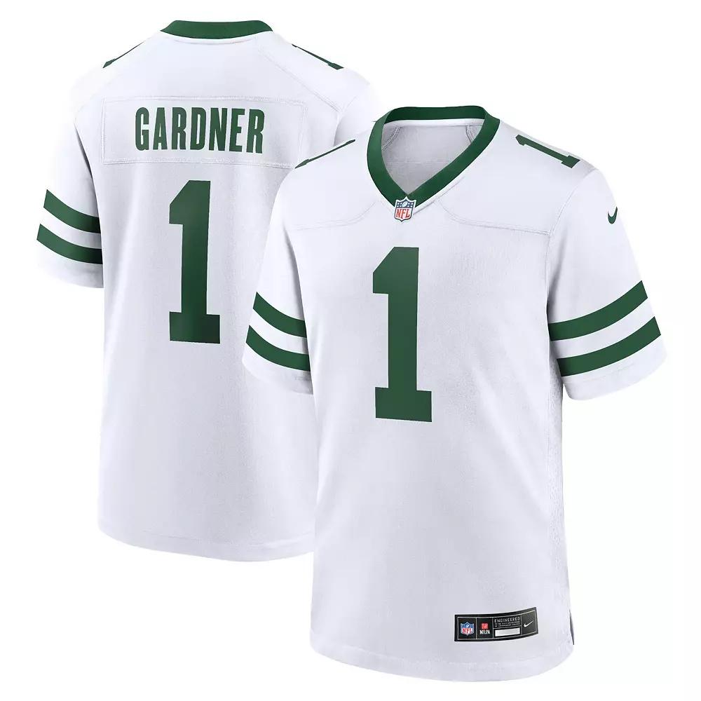 Men's Nike Ahmad Sauce Gardner White New York Jets Legacy Player Game Jersey,  Product Image