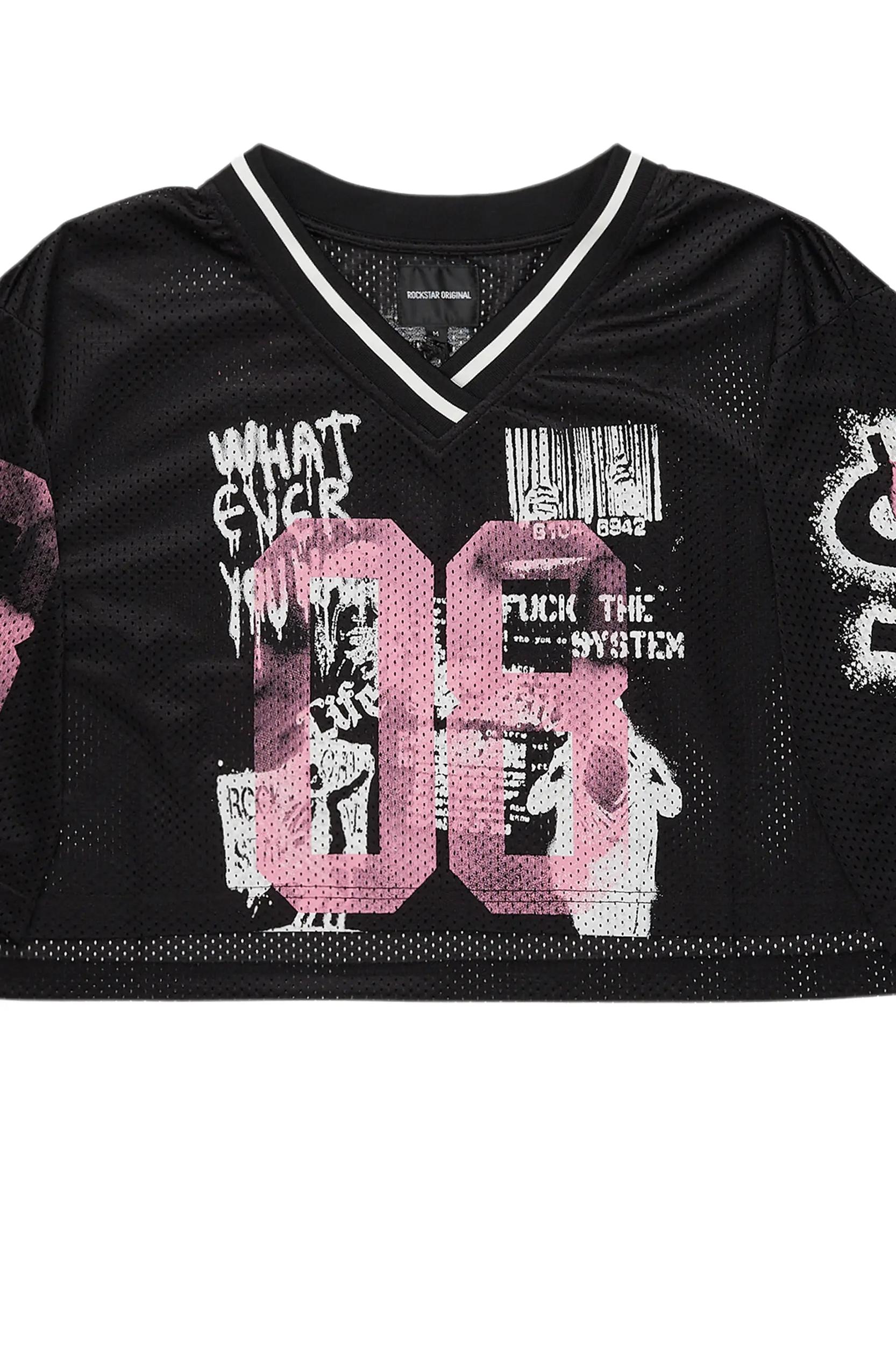 Riana Black Mesh Jersey Female Product Image