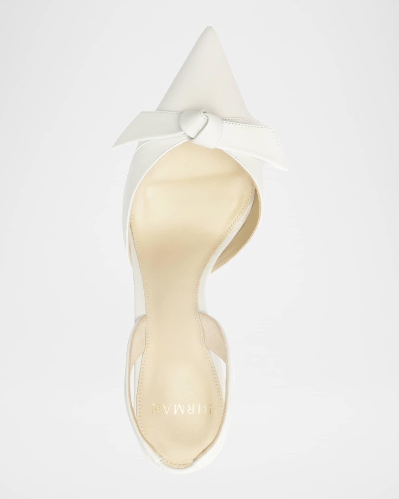 Clarita Bell Leather Bow Slingback Pumps Product Image