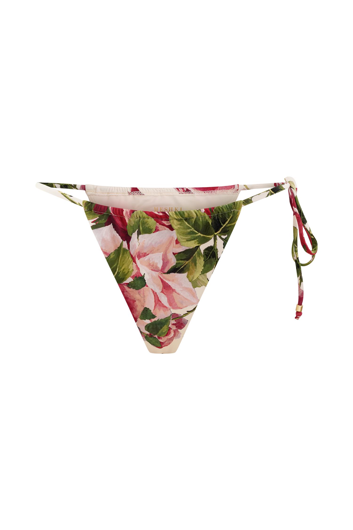 Andie Ruched String Side Bikini Brief - Sonia Rose Print Product Image