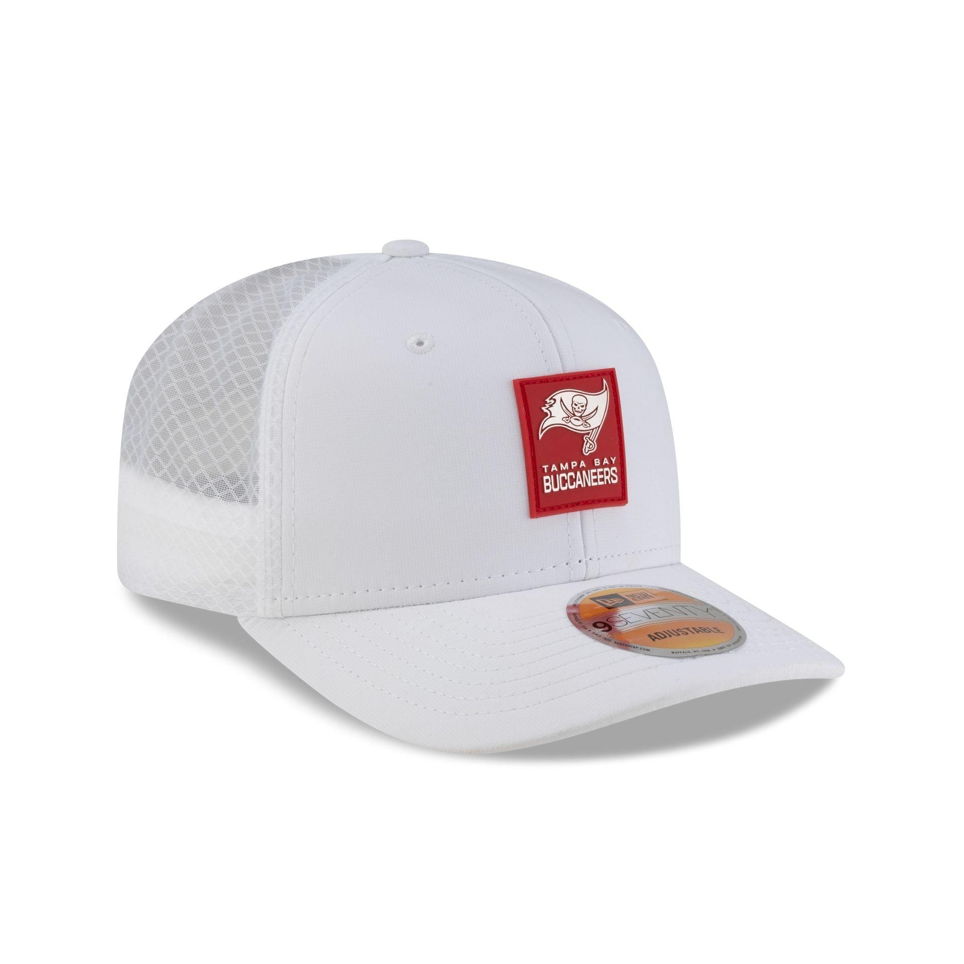 Tampa Bay Buccaneers 2025 Sideline Hot Weather White 9SEVENTY Trucker Hat Male Product Image