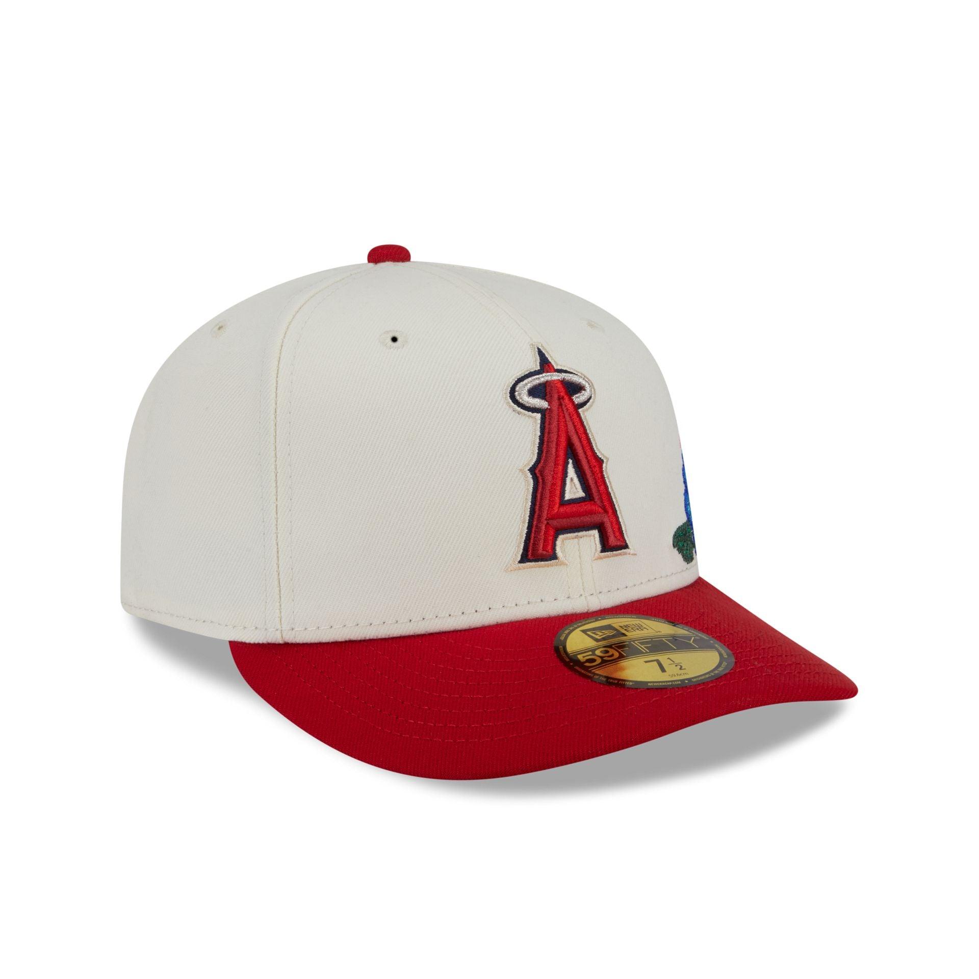 Los Angeles Angels Tonal Florals White 59FIFTY Fitted Hat Male Product Image