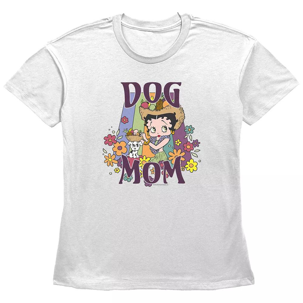 Women's Betty Boop Dog Mom Basic Fit Graphic Tee,  Product Image