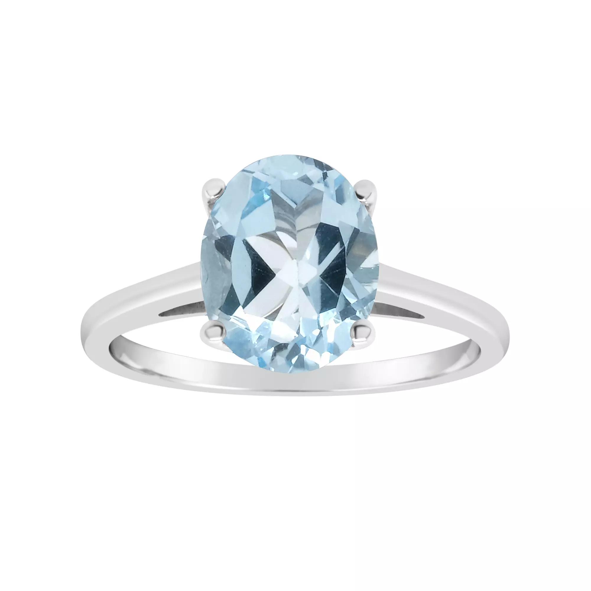 Alyson Layne Sterling Silver Rose Quartz Oval Solitaire Ring, Women's,  Product Image