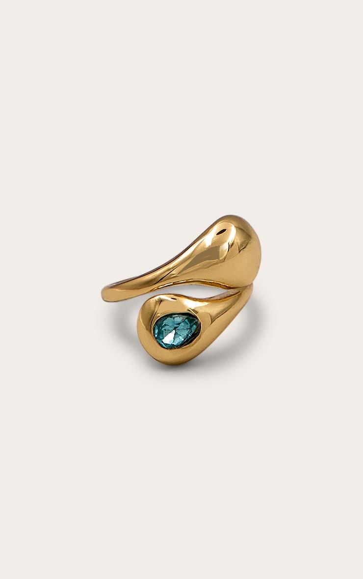 Gold Plated Turquoise Stone Ring Product Image