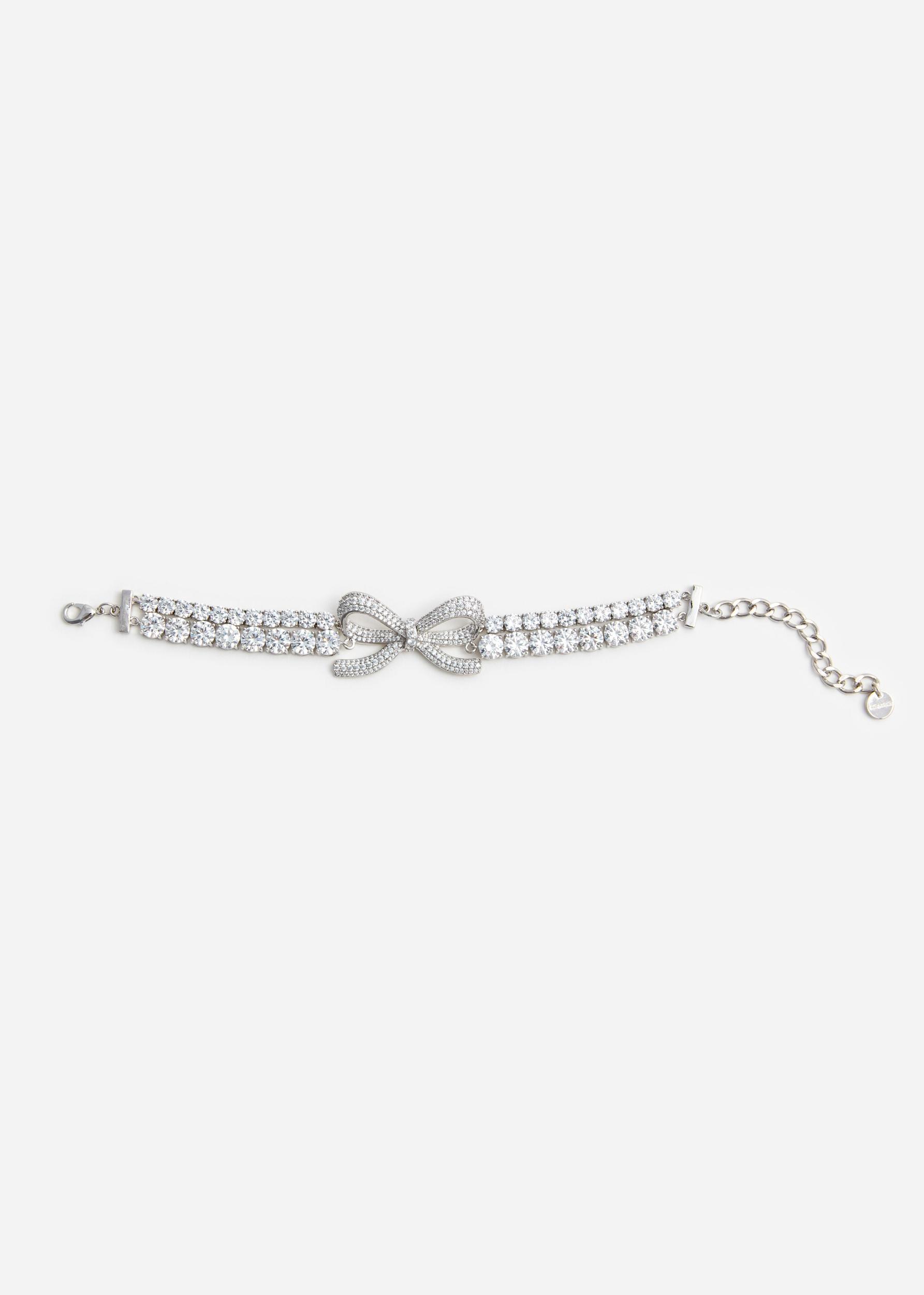 Crystal Bow Double Tennis Bracelet Product Image
