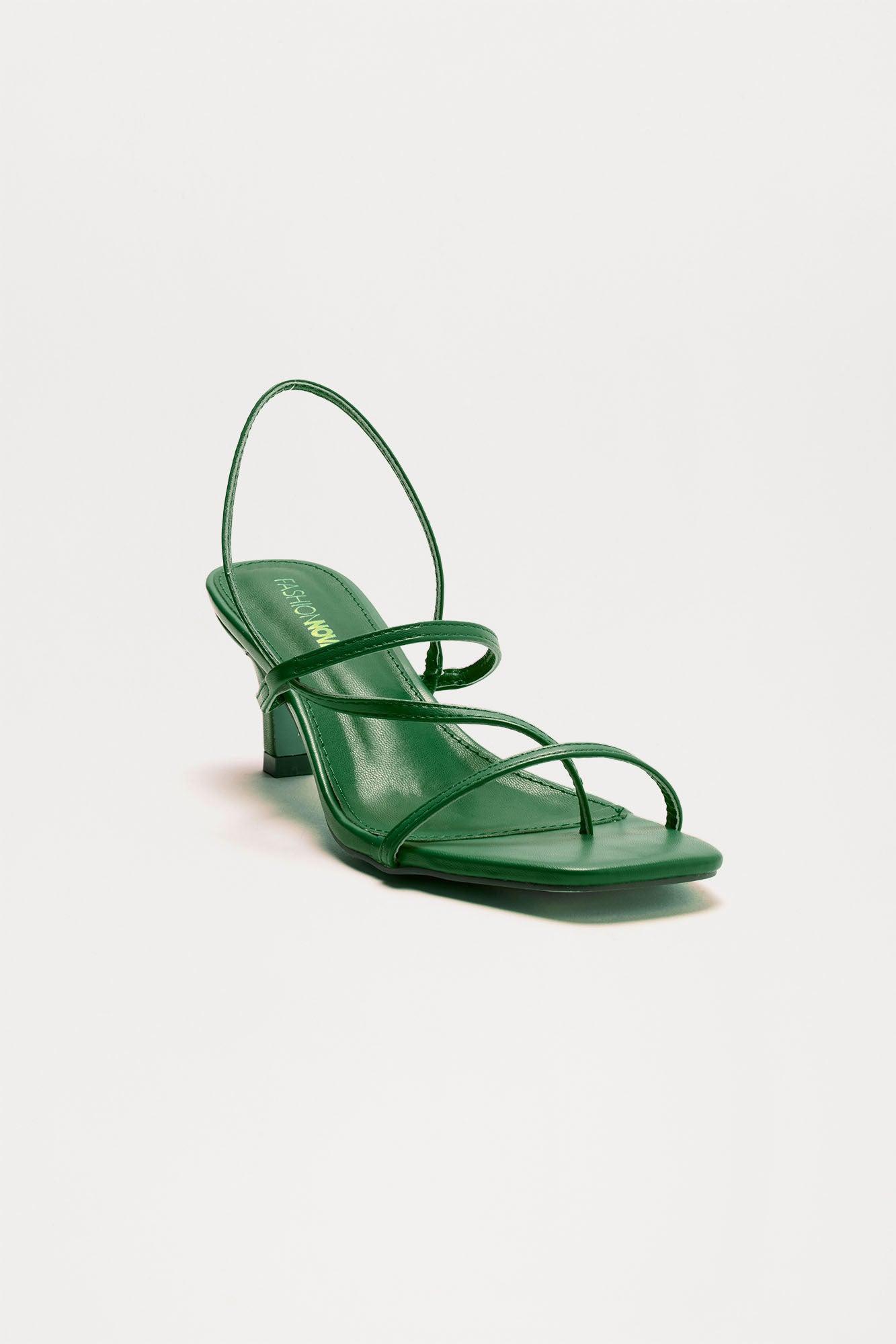 Dory Slingback Heeled Sandals - Green Product Image