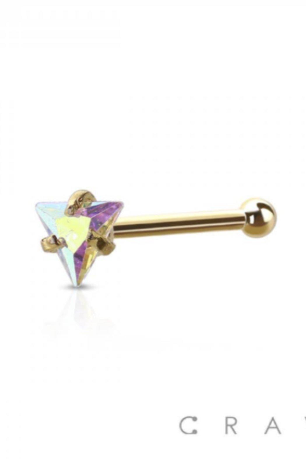Triangle Nose Bone Stud Surgical Steel Product Image