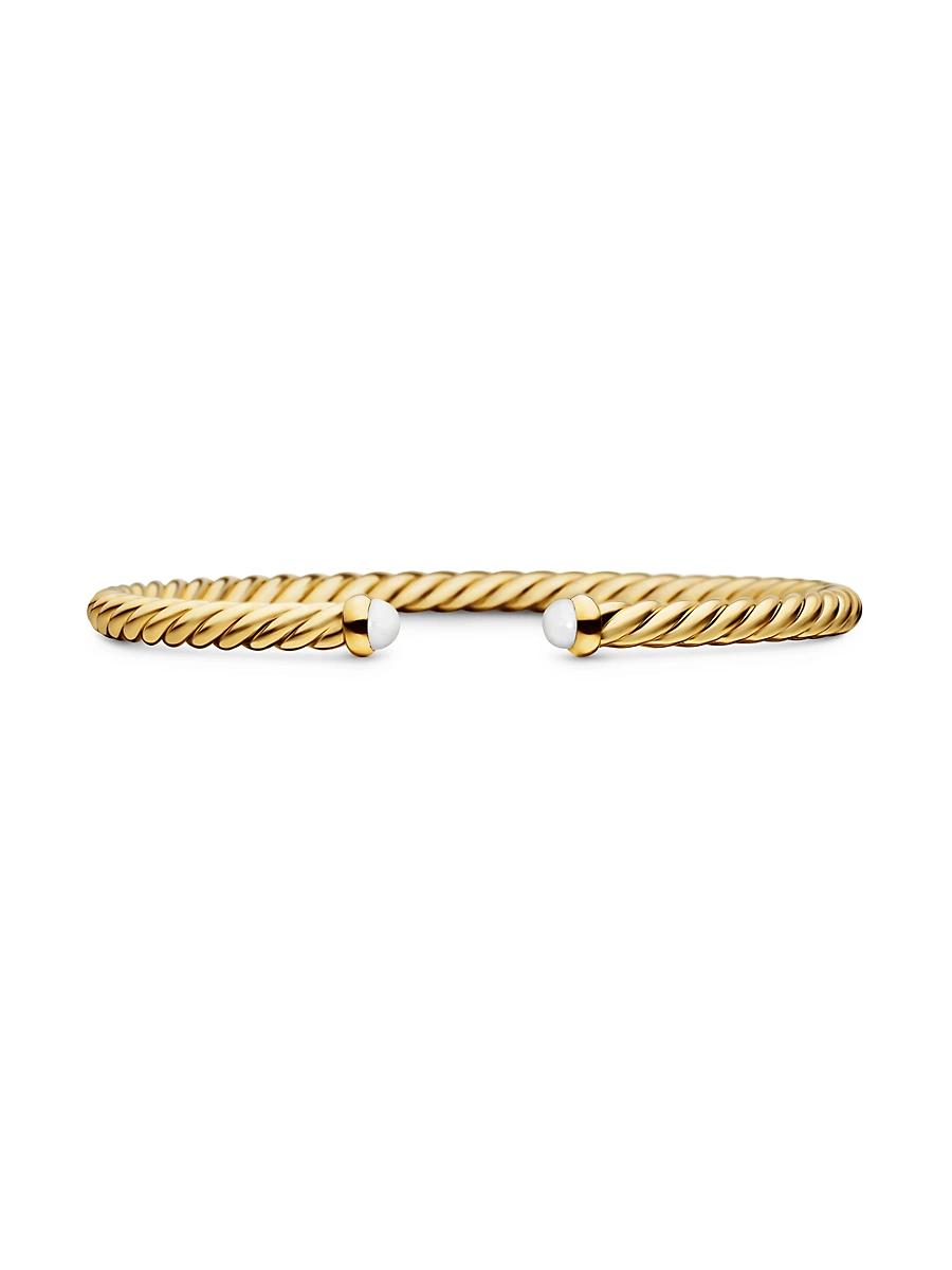 Womens Modern Cablespira Bracelet in 18K Yellow Gold Product Image