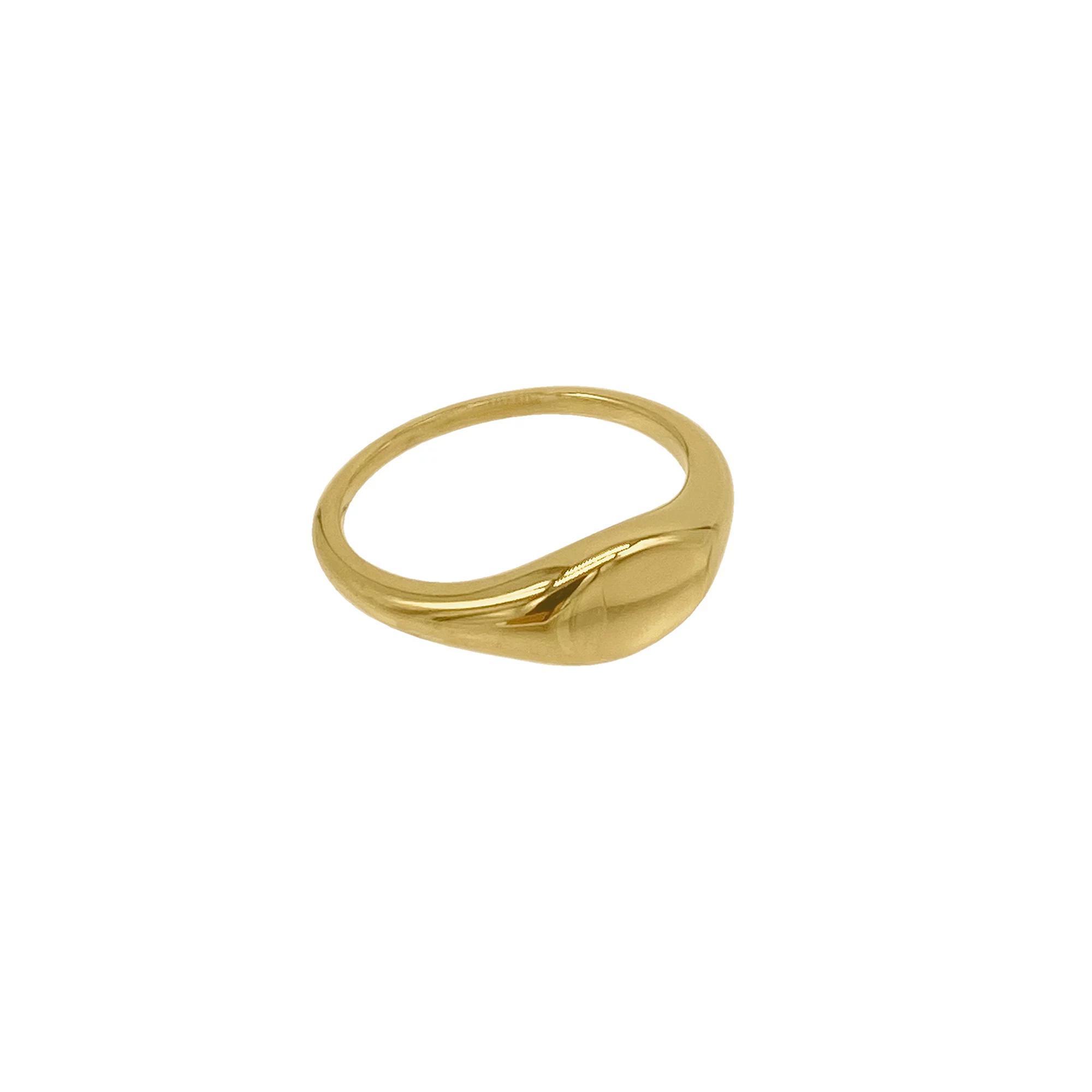 Adornia 14k Gold Plated Stainless Steel Signet Ring, Womens Gold Tone Product Image