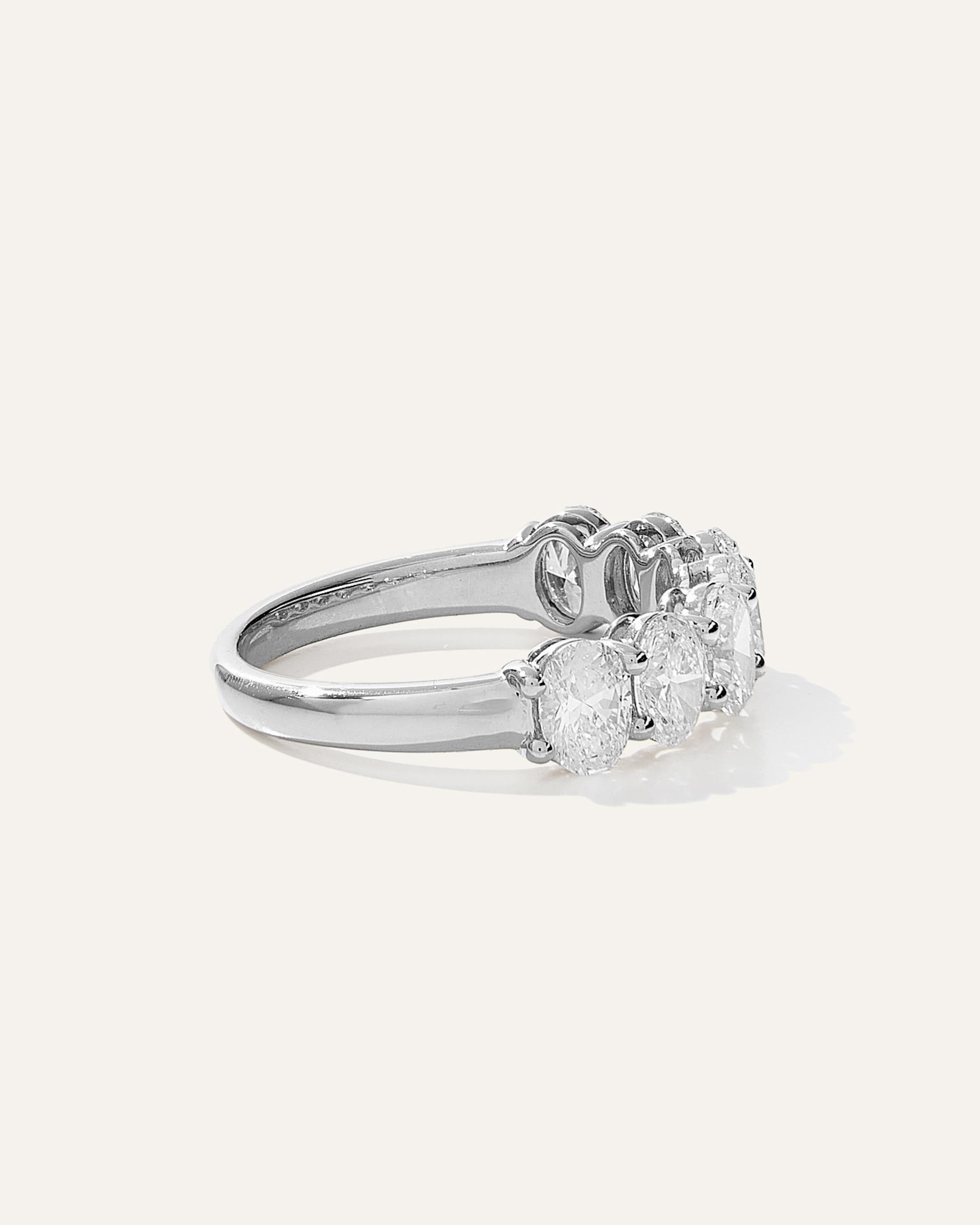 Quince | Women's Lab Grown Diamond Oval Seven Stone Band Rings Product Image