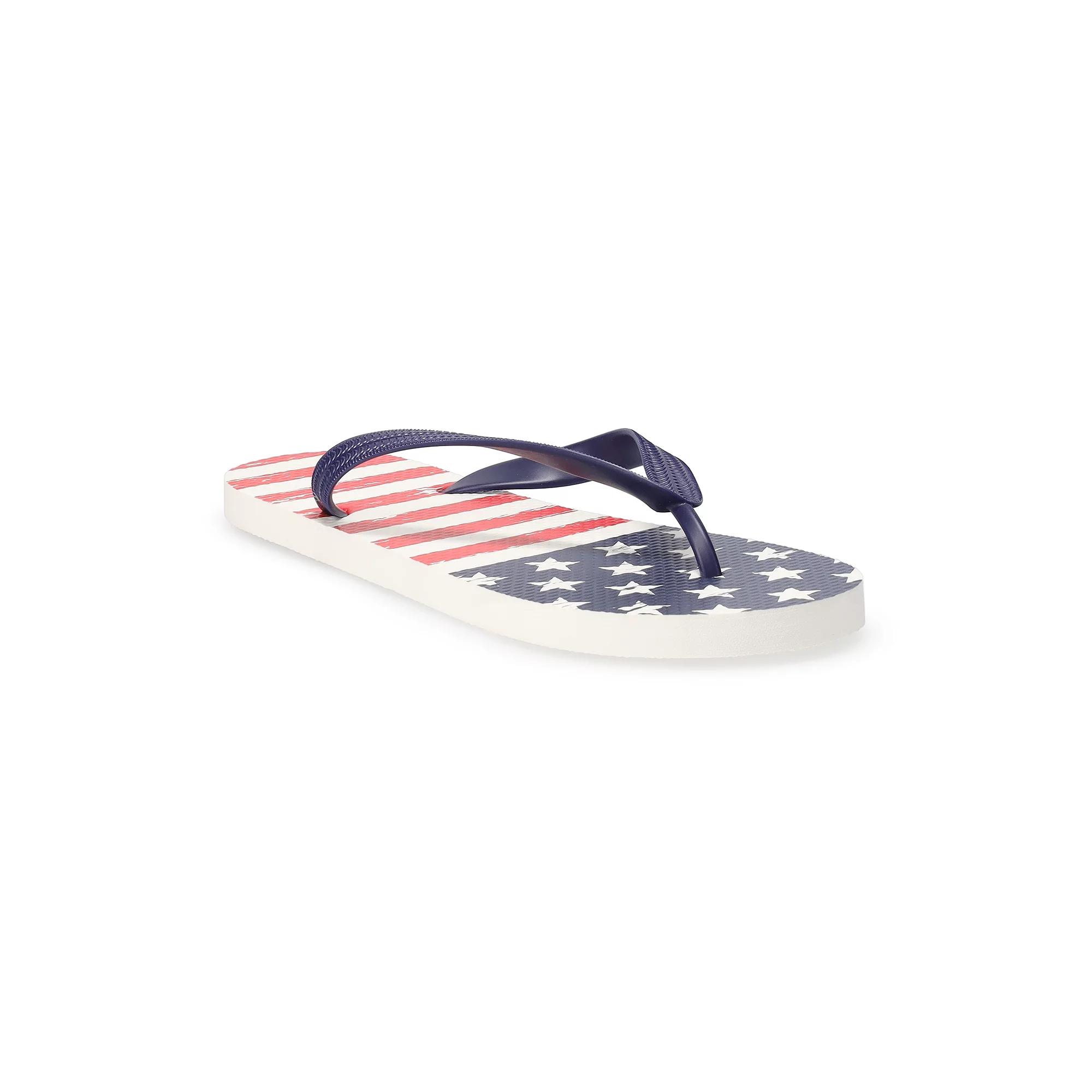 Sonoma Goods For Life® Druski Eva Men's Flip Flops, Size: XL 12/13, Americana Product Image