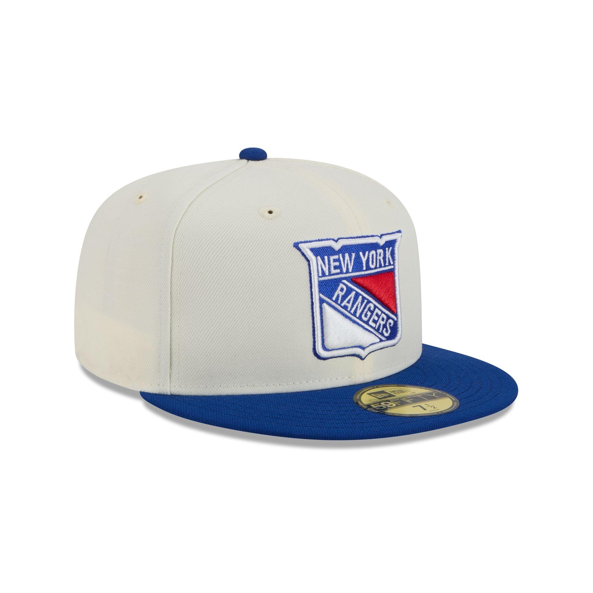 New York Rangers Chrome White 59FIFTY Fitted Hat Male Product Image