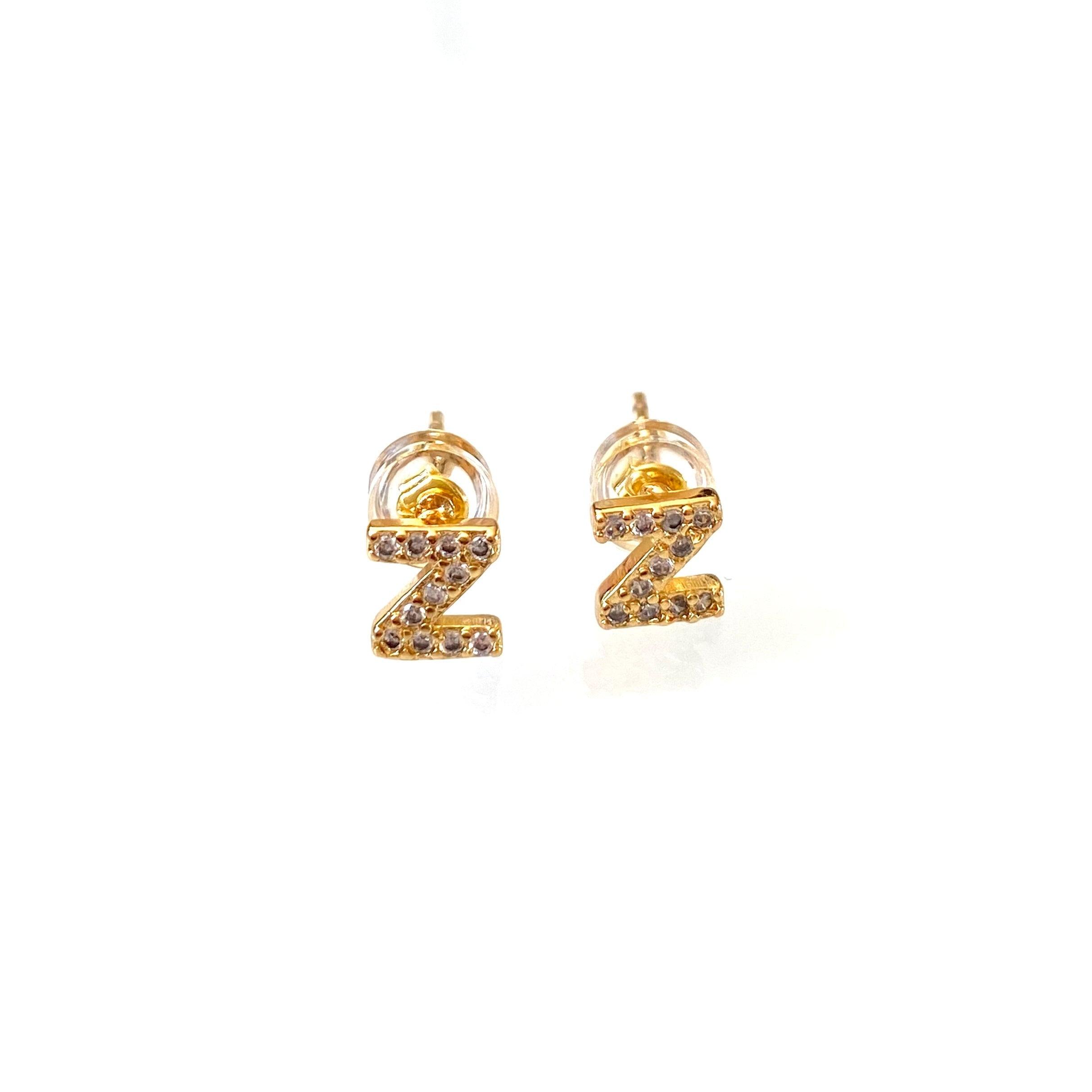 Gold Initial Studs Product Image