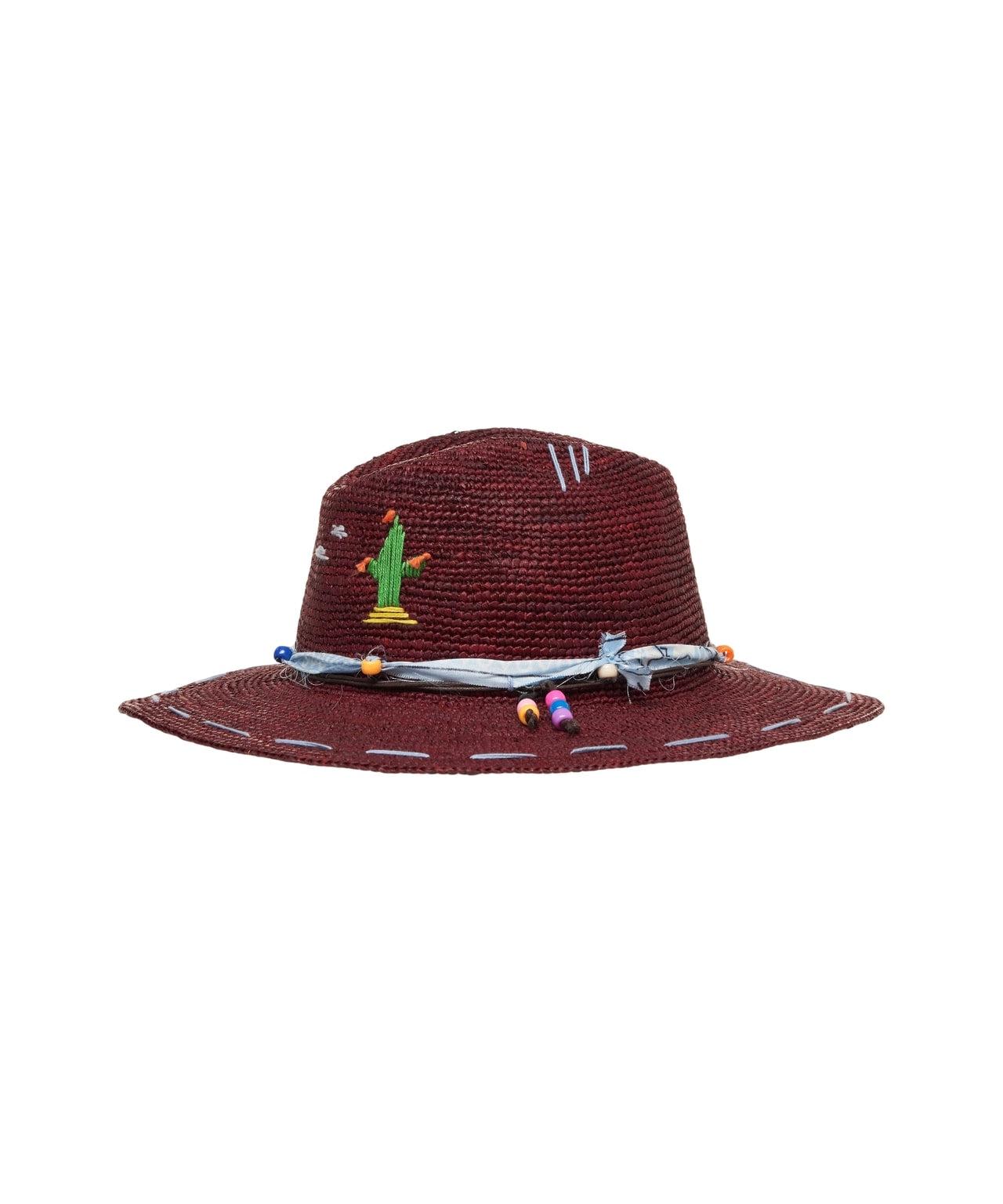 Straw hat with embroideries Product Image