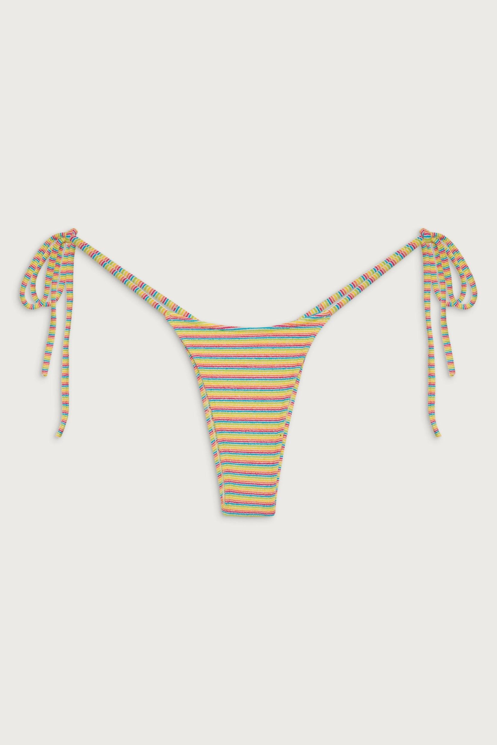 Divine Terry Skimpy Bikini Bottom - Lovers Stripe Product Image