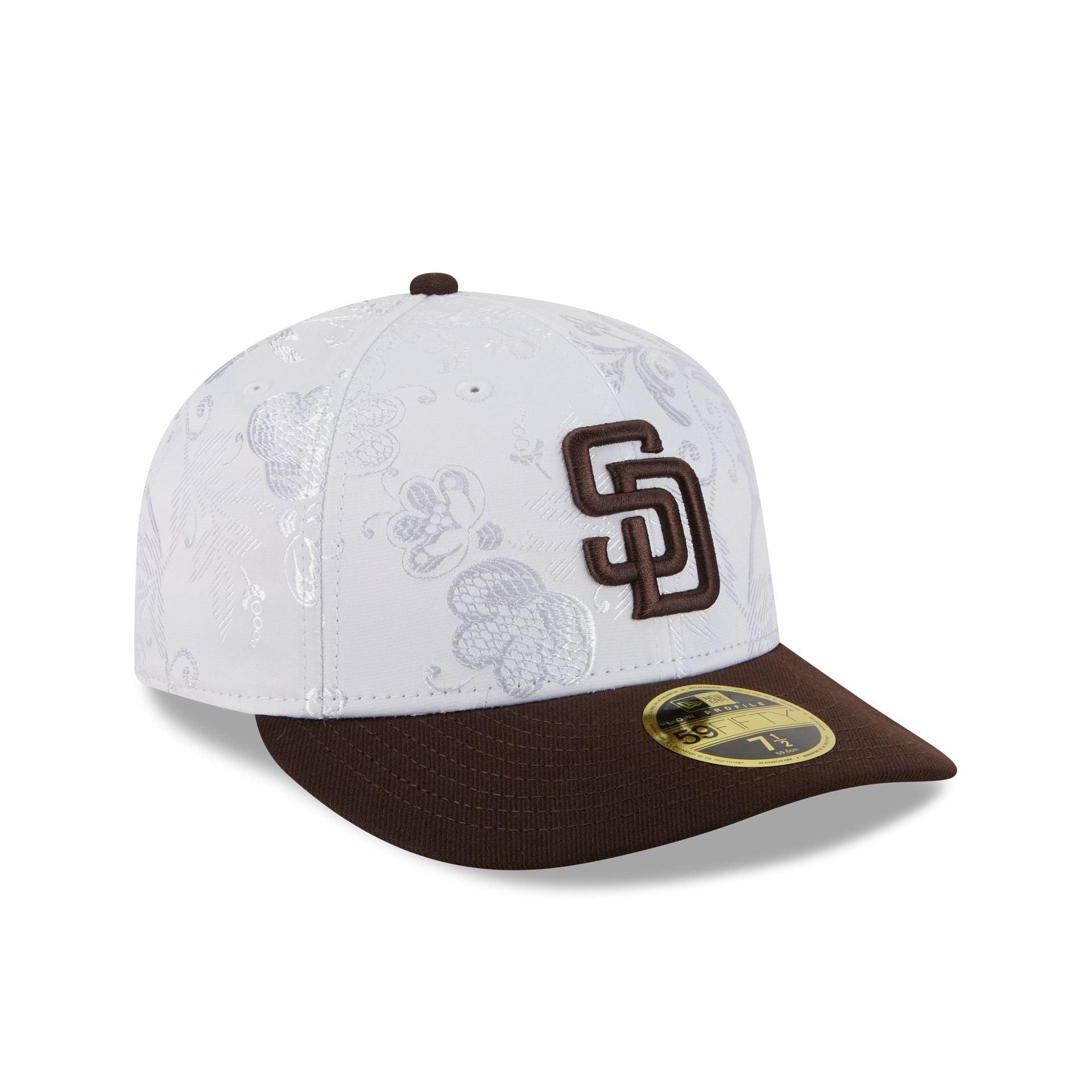 San Diego Padres Floral Shine Low Profile 59FIFTY Fitted Hat Male Product Image