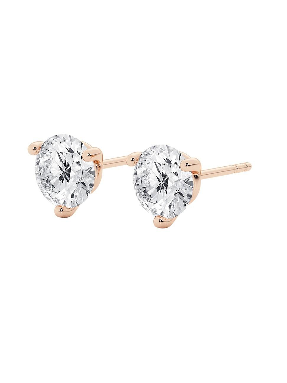 Womens 14K Gold & Diamond Martini Stud Earrings/0.50-6.00 TCW Product Image