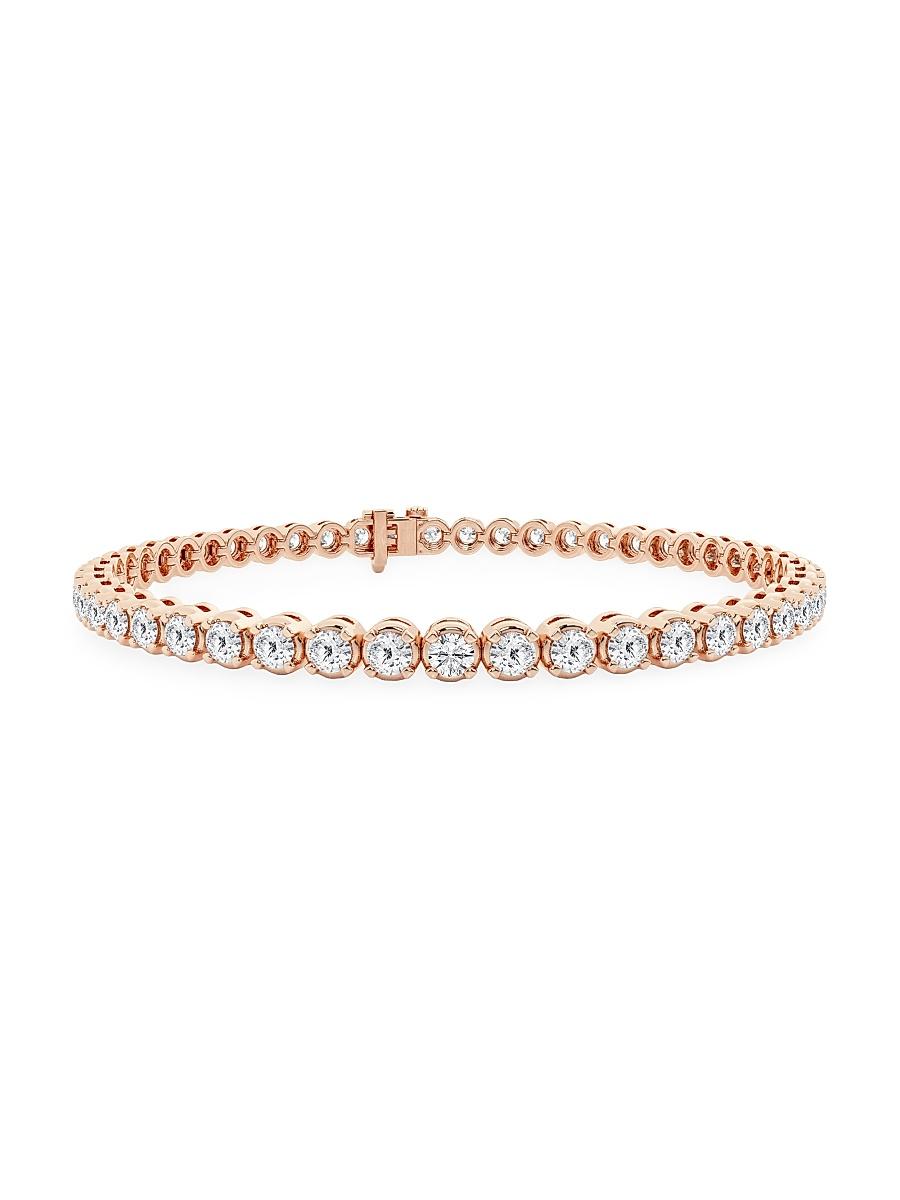 Womens 14K Rose Gold & Round Lab-Grown Diamond 4-Prong Tennis Bracelet/1.00-10.00 TCW Product Image