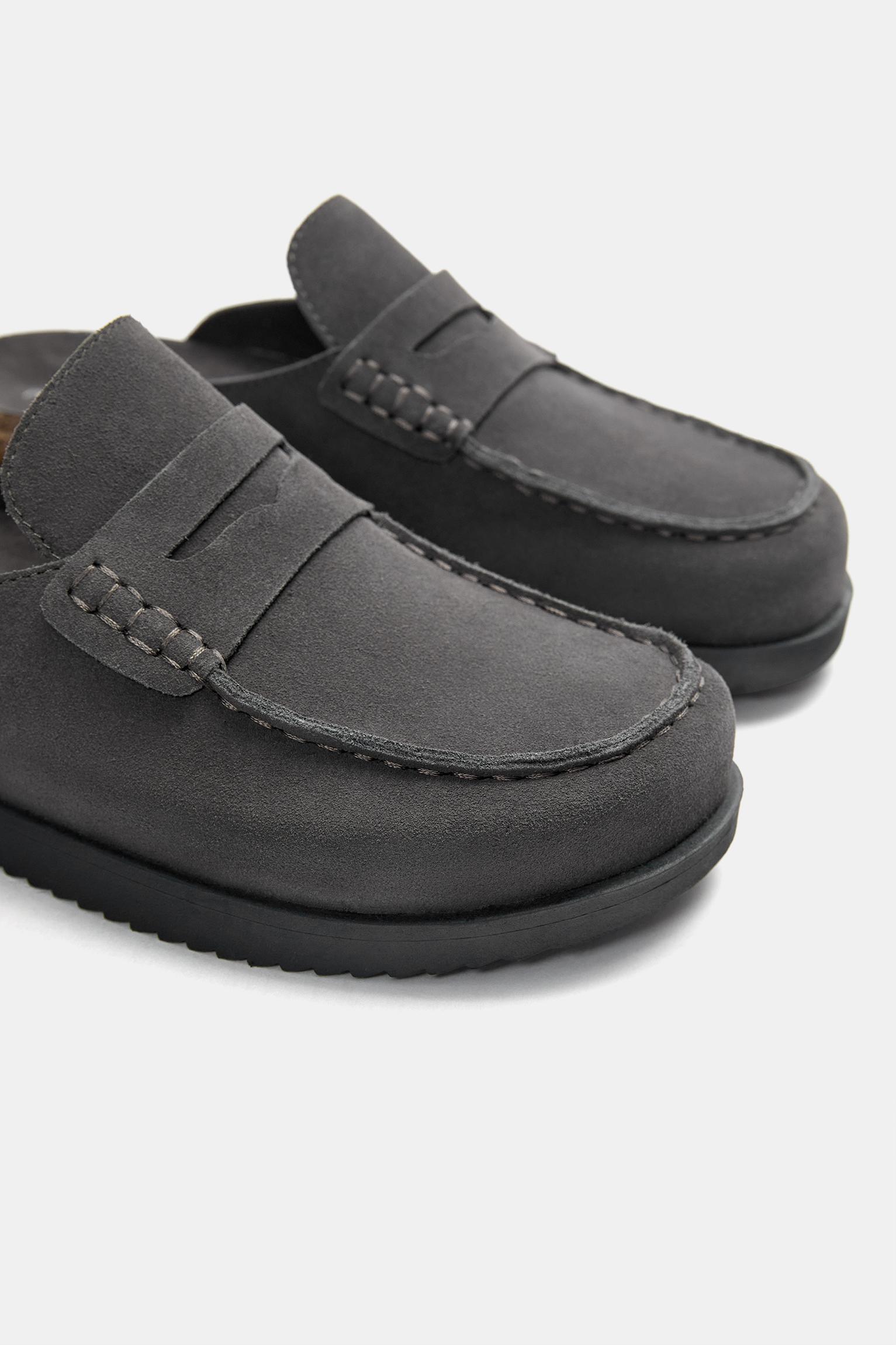 Leather clogs with penny strap Product Image