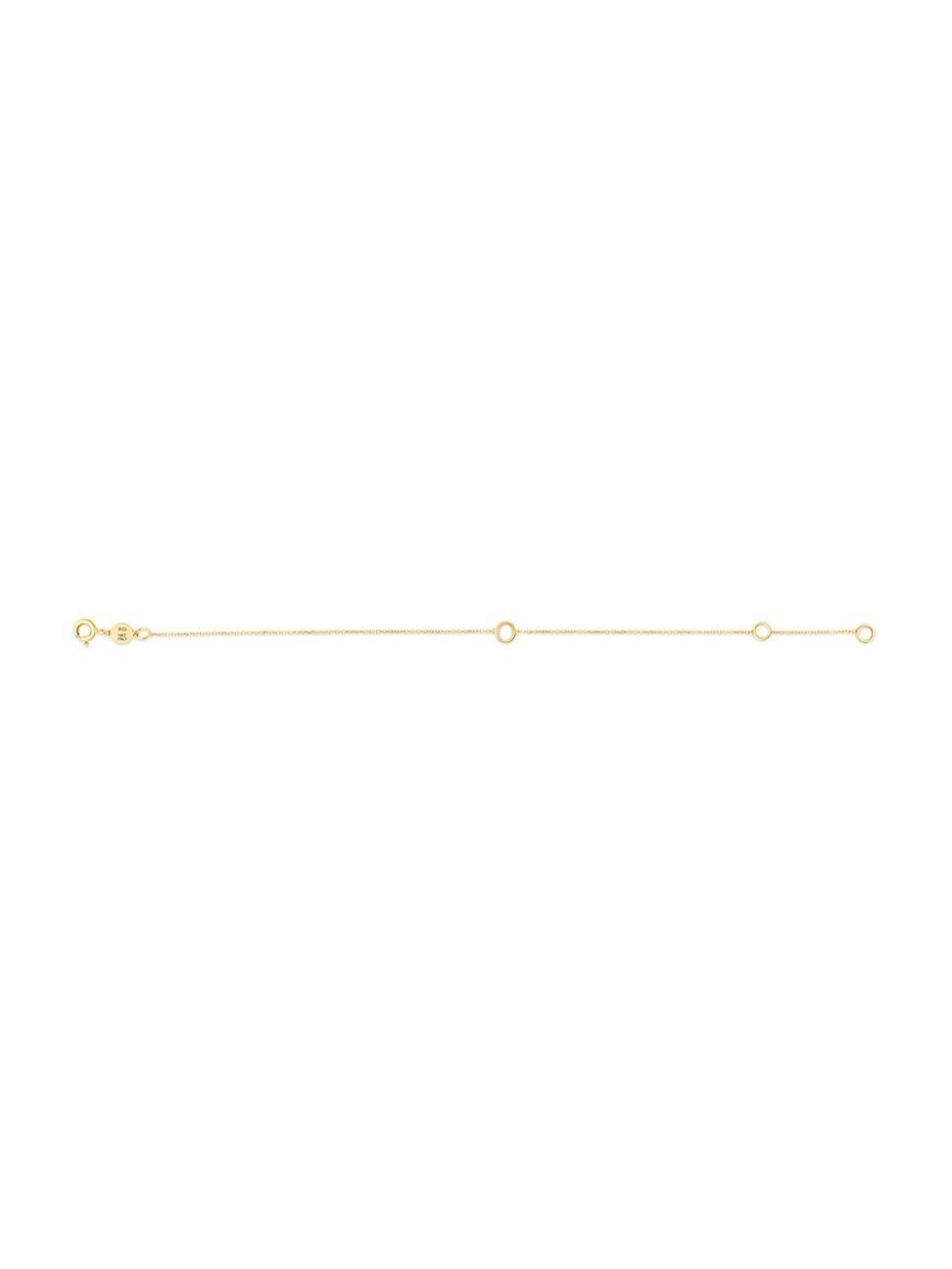 Womens 14K Yellow Gold Initial Charm Bracelet Product Image