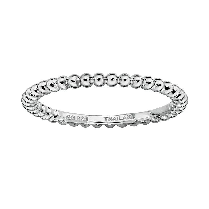 Stacks & Stones Sterling Silver Bead Stack Ring, Women's, Size: 10 Product Image