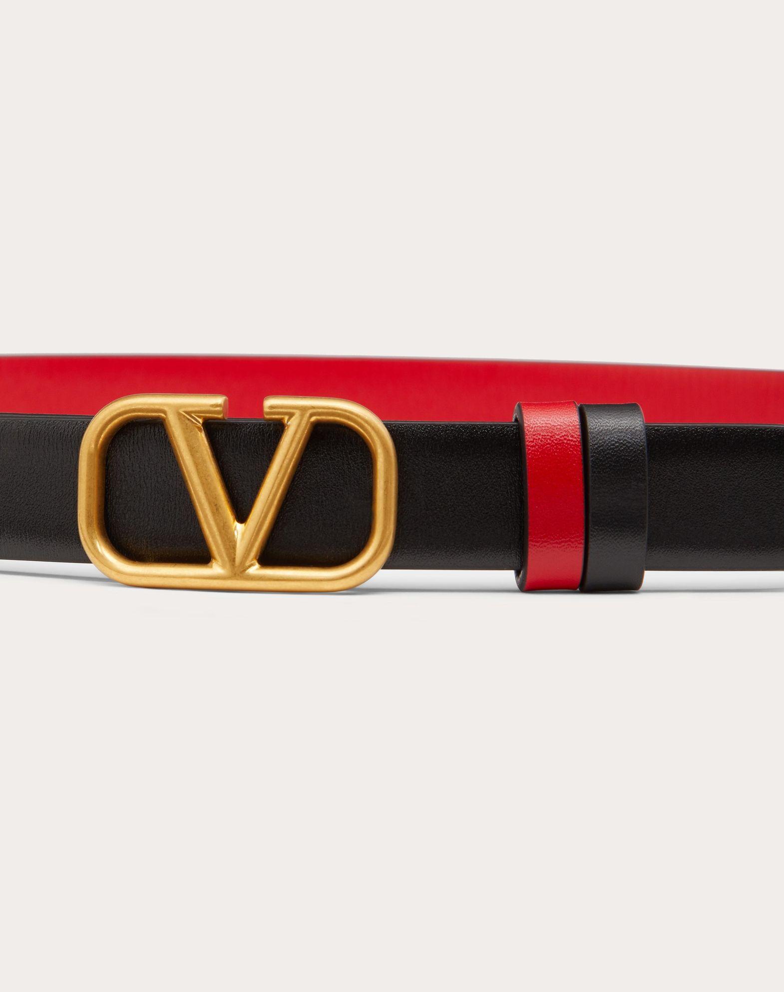 Reversible Vlogo Signature Belt In Glossy Calfskin 20 Mm Product Image
