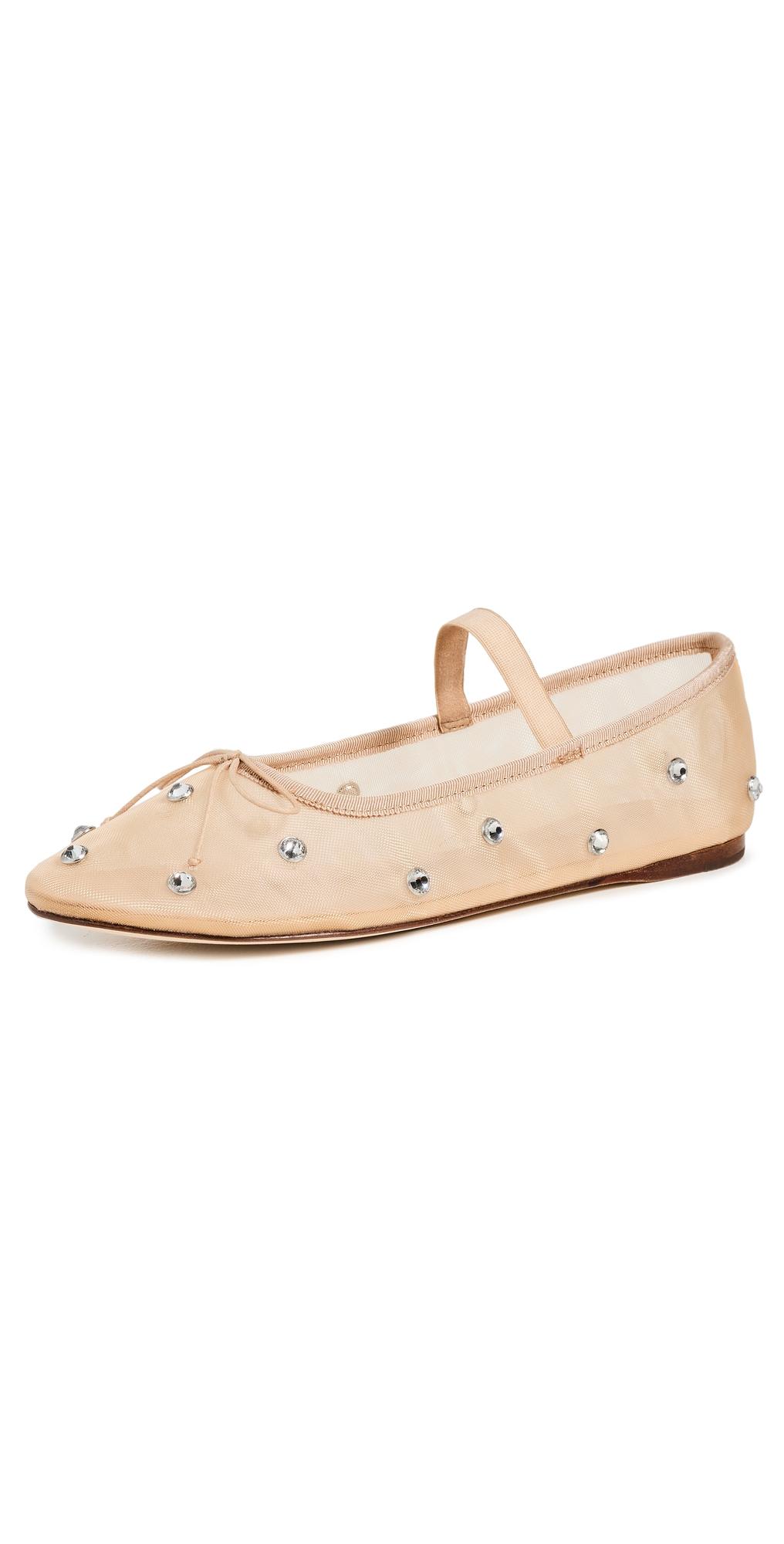 Womens Leonie Crystal Mesh Ballet Flats Product Image
