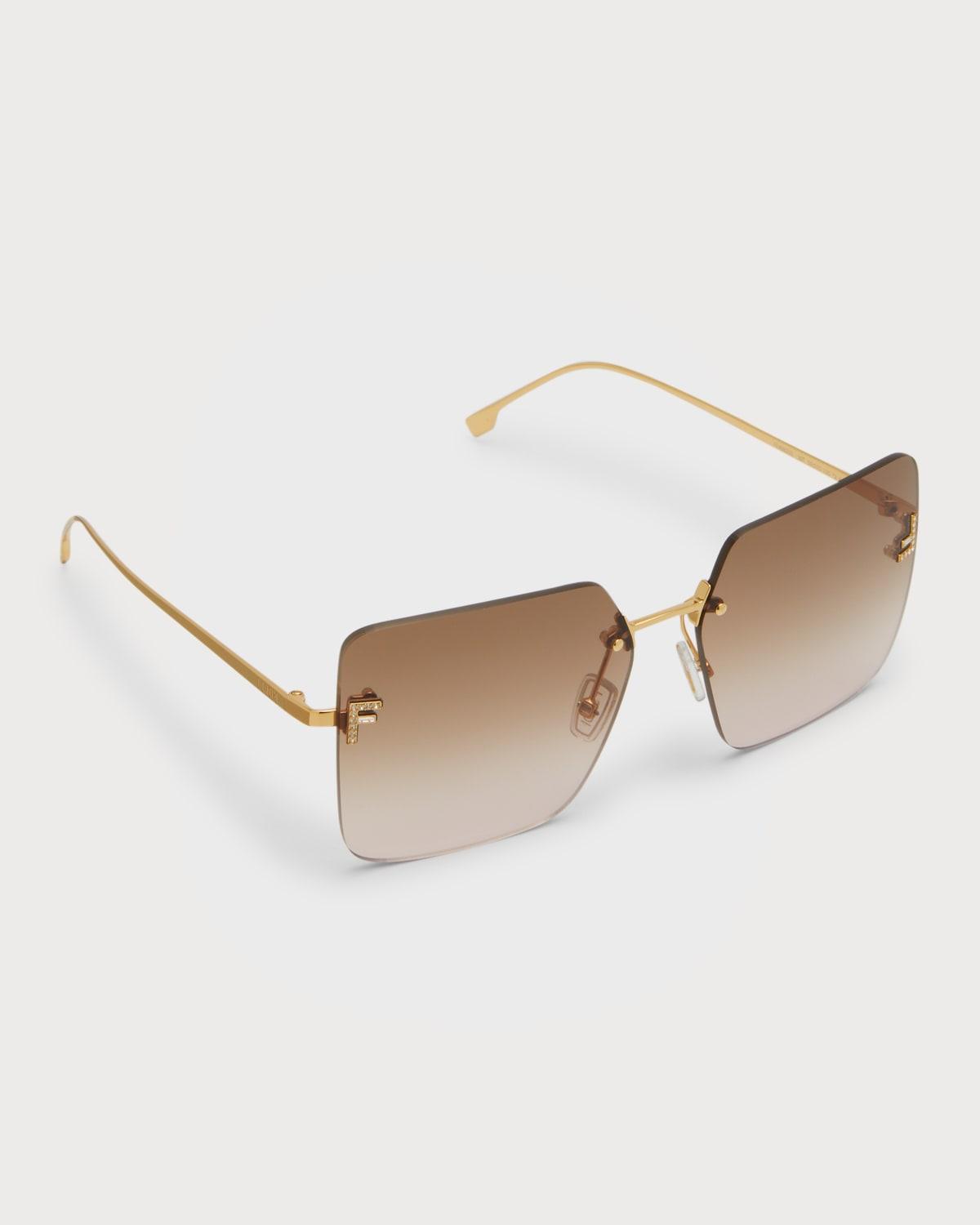 Fendi Rimless Square Sunglasses, 59mm Product Image