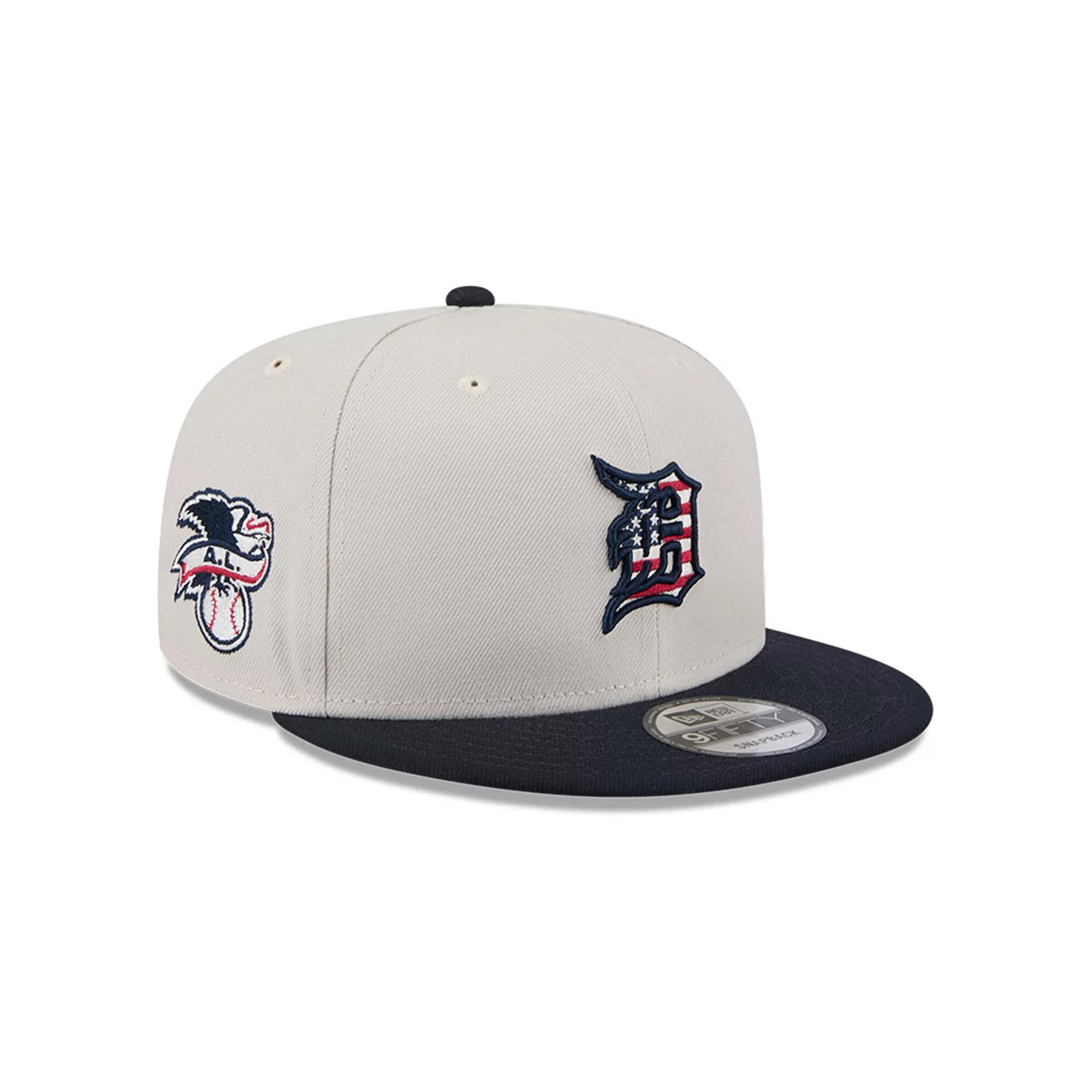 Men's New Era  Khaki/Black Detroit Tigers 2024 Fourth of July 9FIFTY Snapback Hat, Beig K Product Image