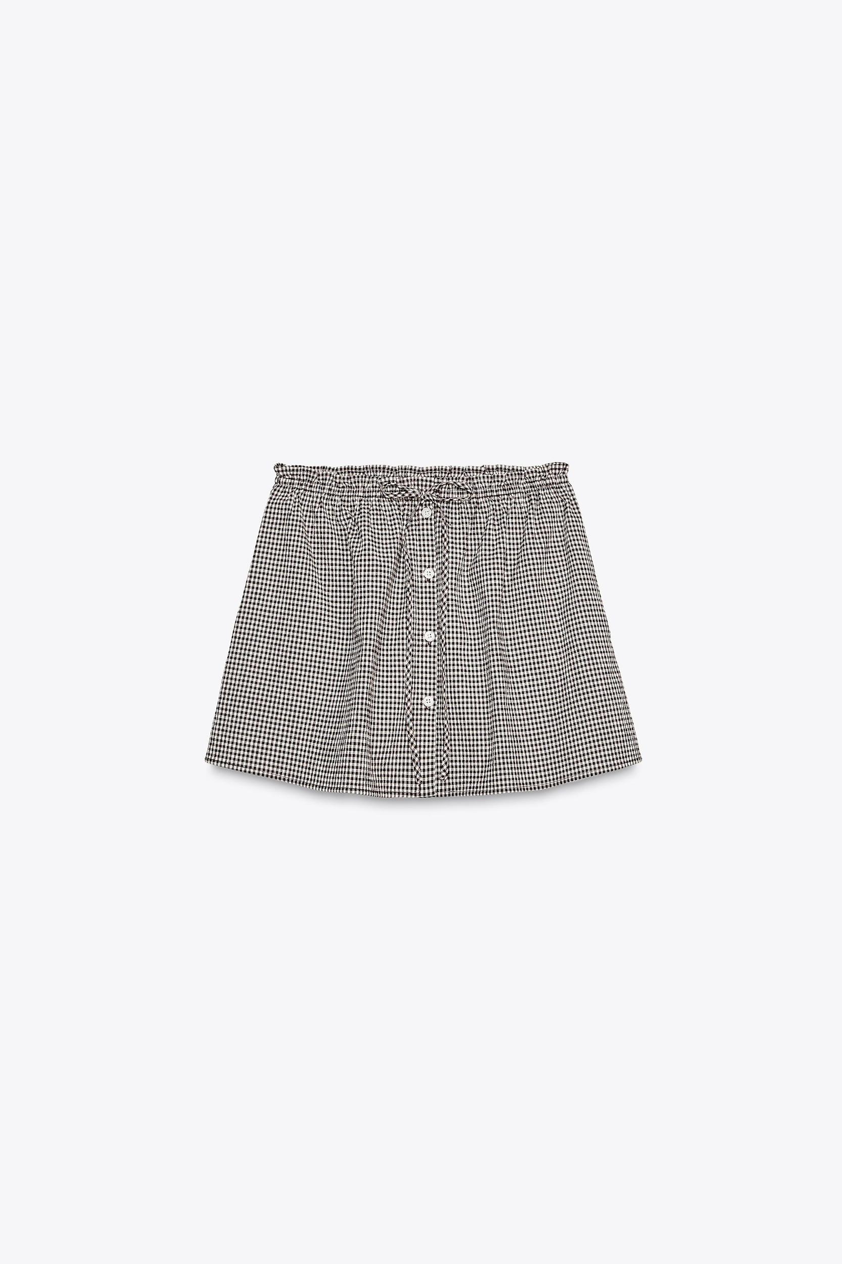 GINGHAM MINI SKIRT Product Image