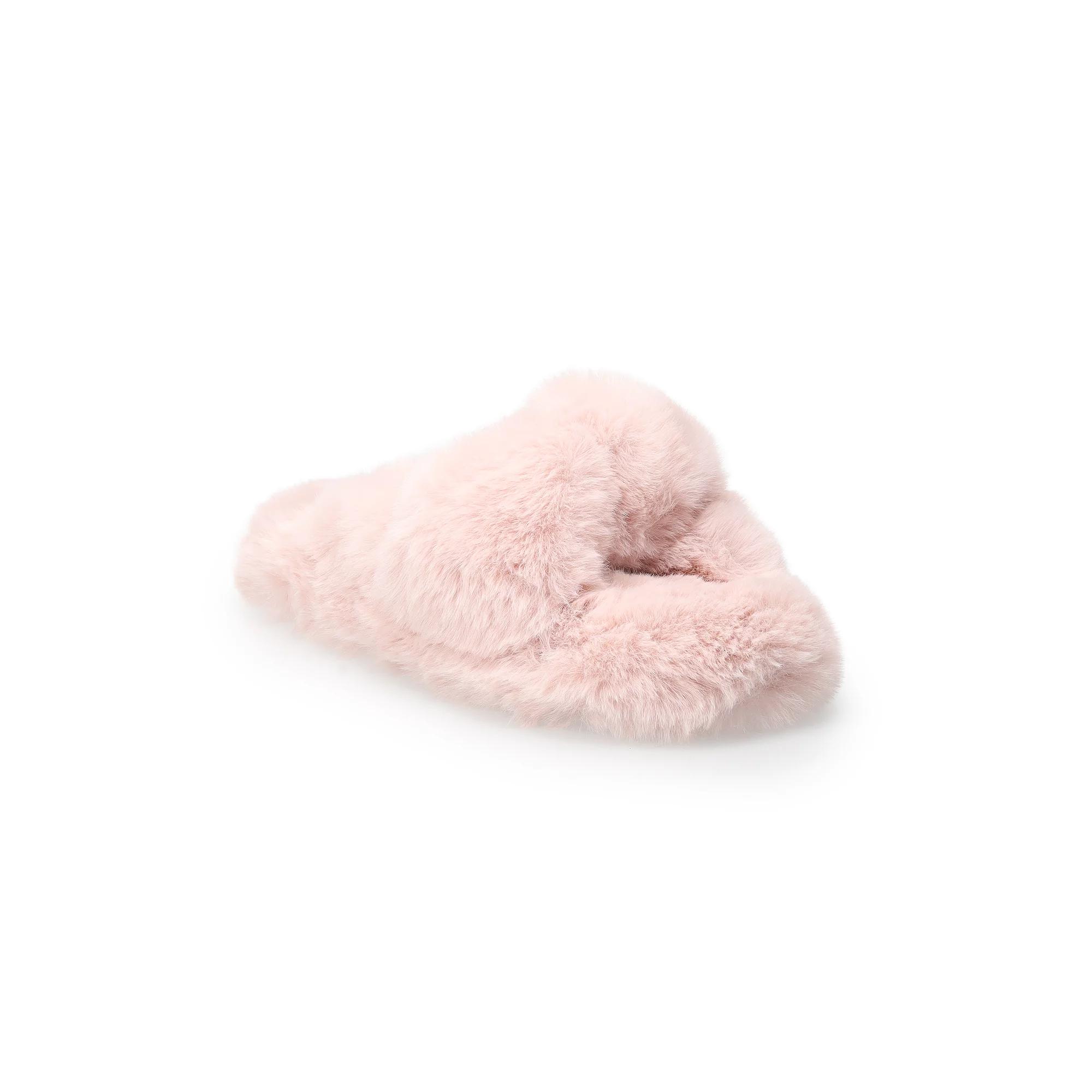 LC Lauren Conrad Wozzie Twist Band Women's Faux Fur Slide Slippers,  Product Image